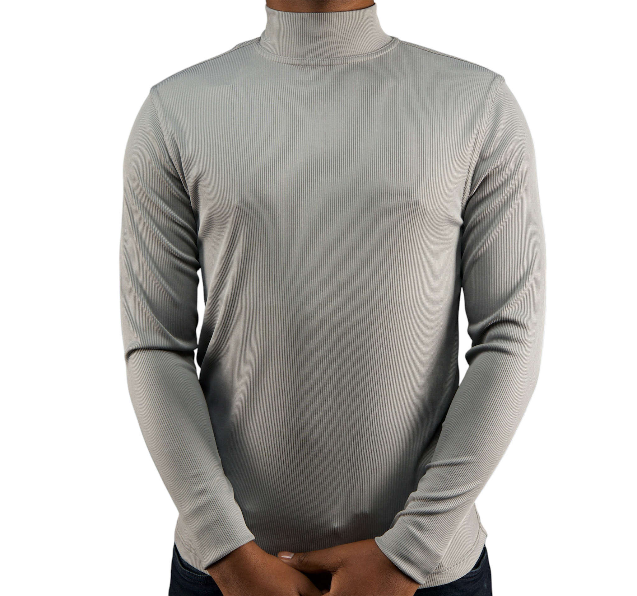 Tulliano Knitted Slim Fit CIRRO Poly/Spendex Crewneck Steel