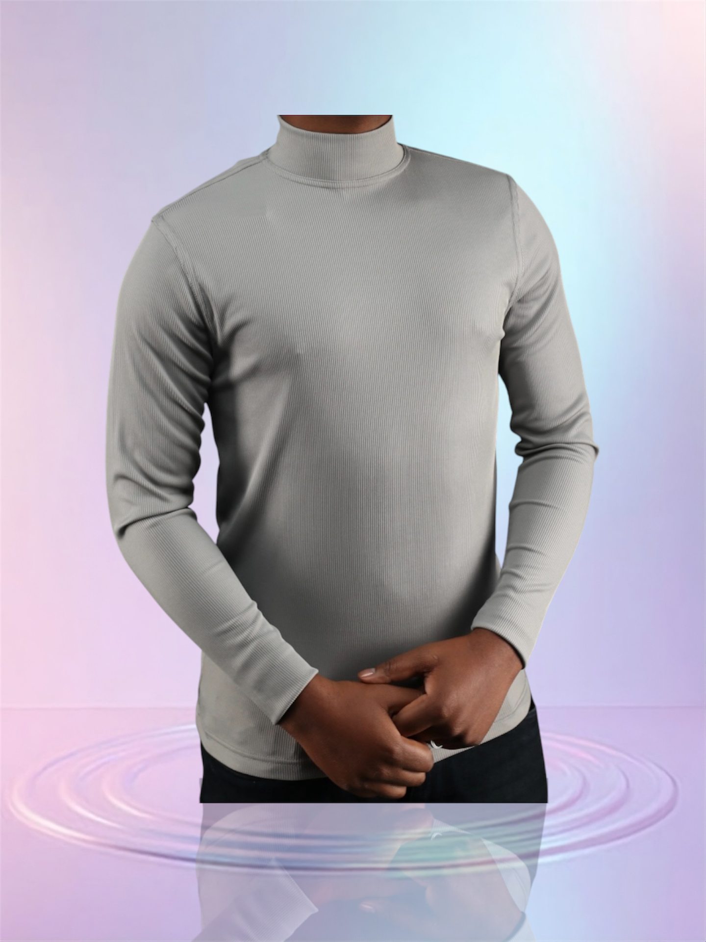 Tulliano Knitted Slim Fit CIRRO Poly/Spendex Crewneck Steel