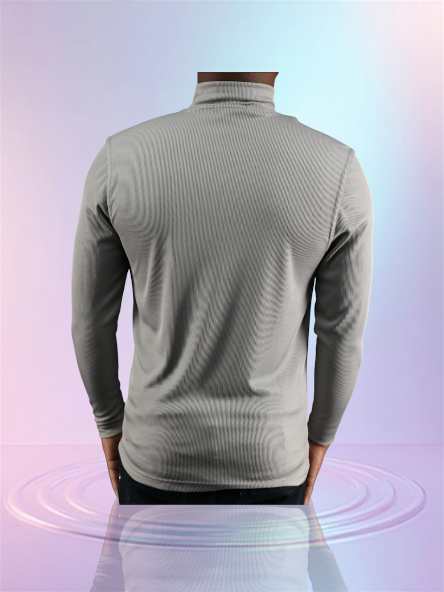 Tulliano Knitted Slim Fit CIRRO Poly/Spendex Crewneck Steel