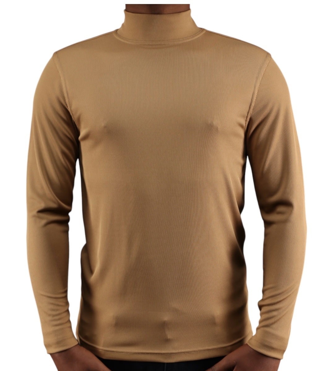 Tulliano Knitted Slim Fit CIRRO Poly/Spendex Crewneck Safari