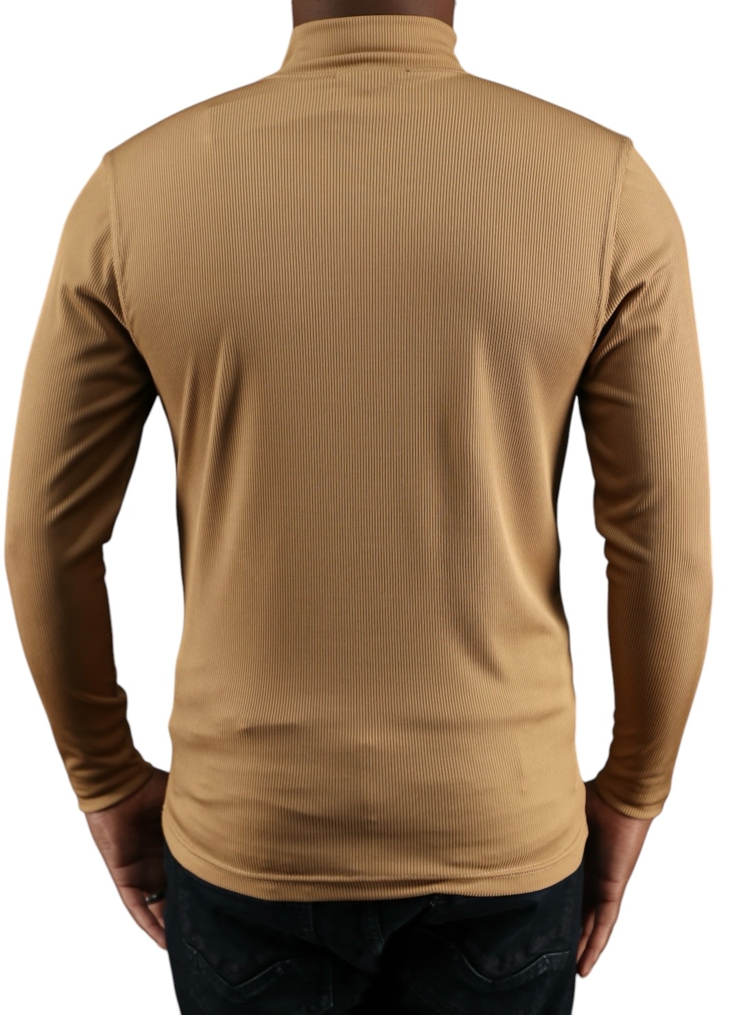 Tulliano Knitted Slim Fit CIRRO Poly/Spendex Crewneck Safari
