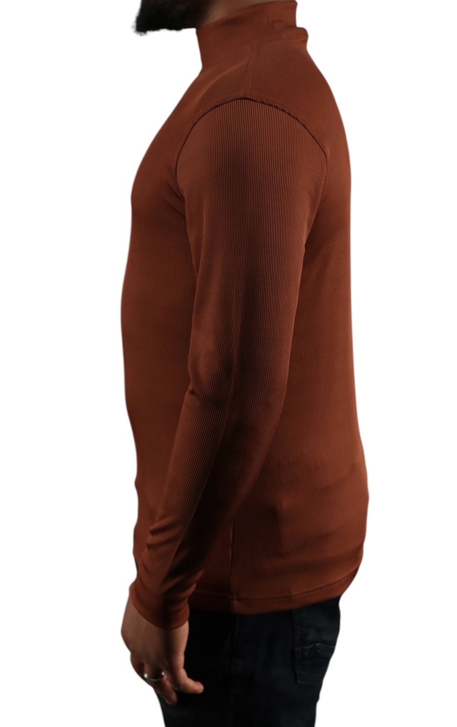 Tulliano Knitted Slim Fit CIRRO Poly/Spendex Crewneck Papaya