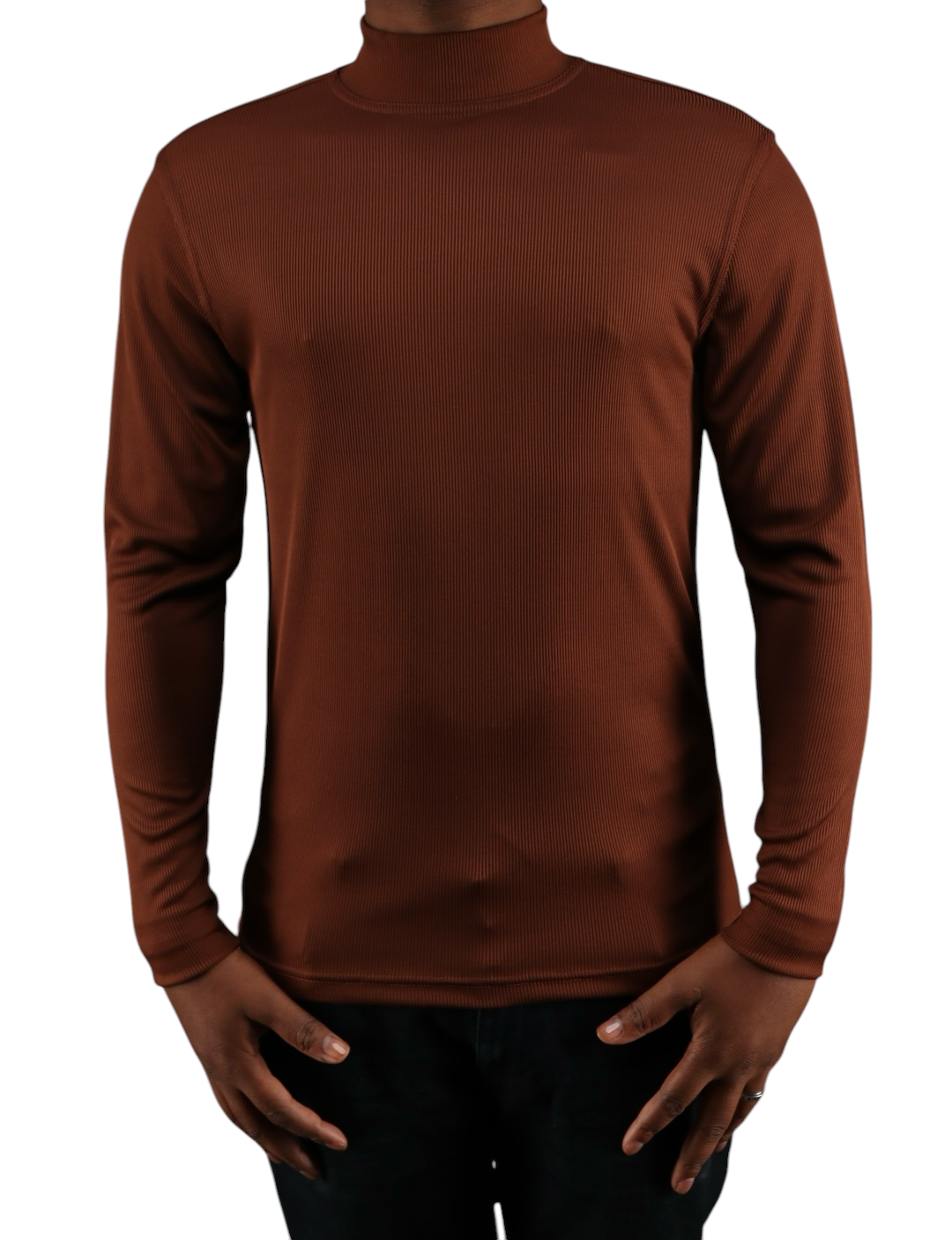 Tulliano Knitted Slim Fit CIRRO Poly/Spendex Crewneck Papaya