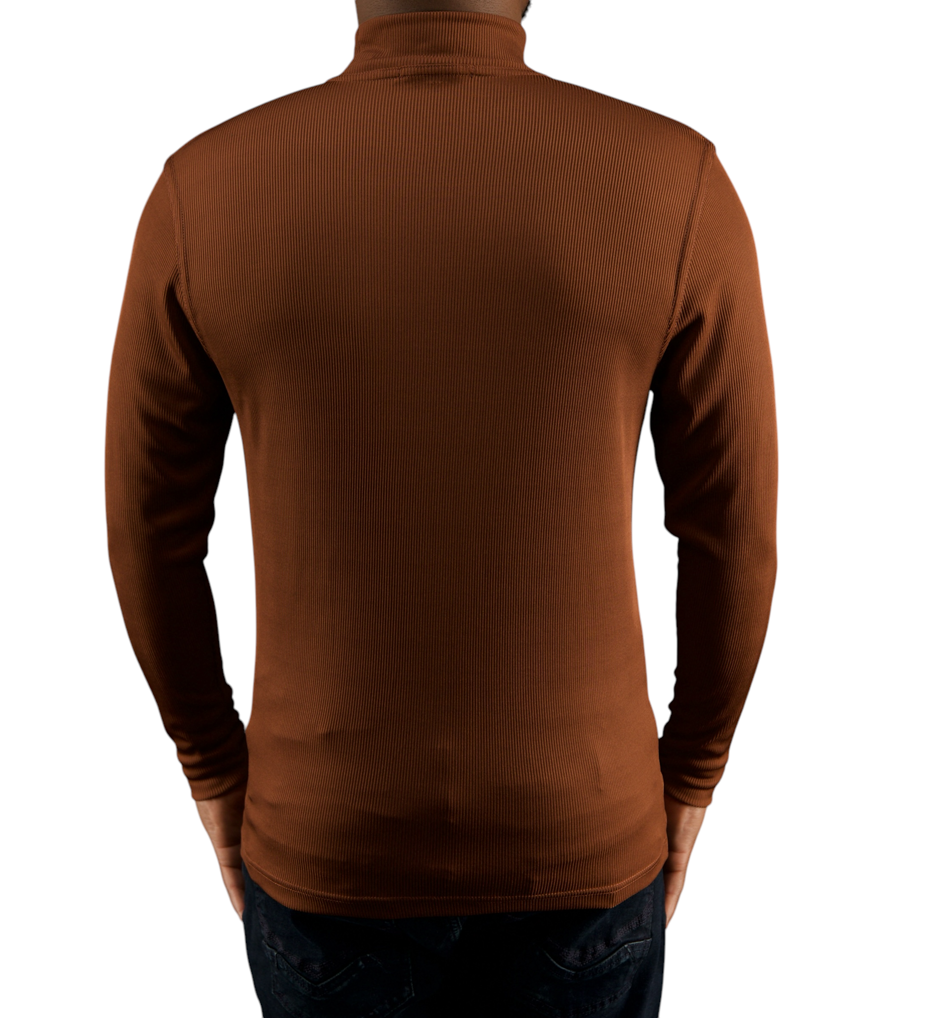 Tulliano Knitted Slim Fit CIRRO Poly/Spendex Crewneck Papaya