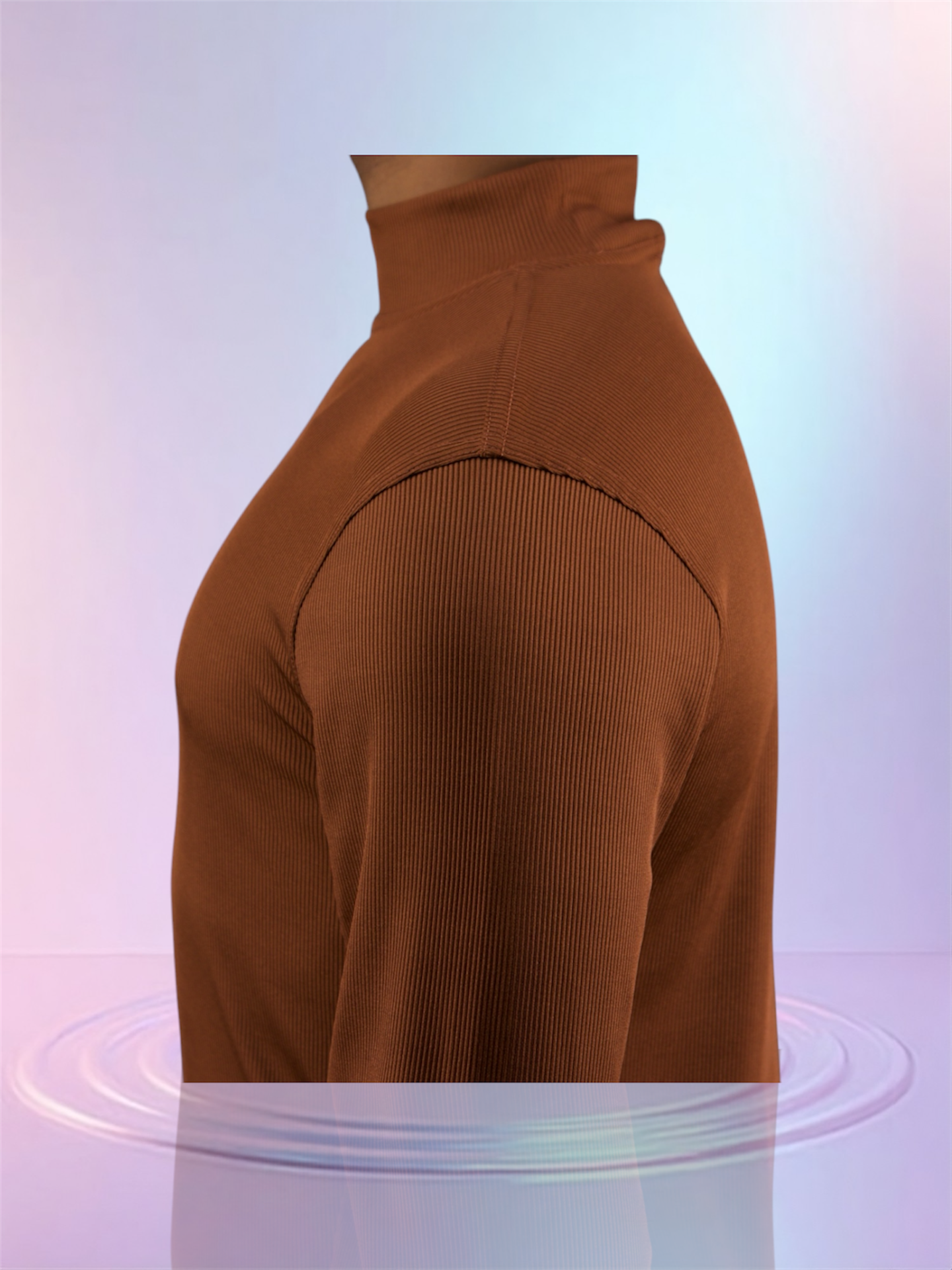 Tulliano Knitted Slim Fit CIRRO Poly/Spendex Crewneck Papaya