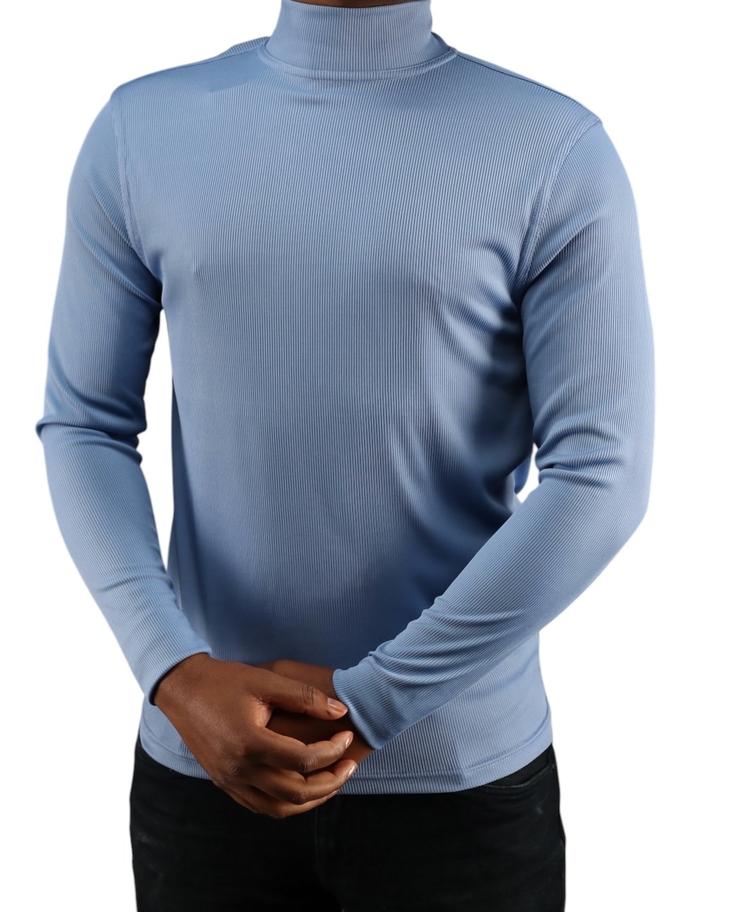 Tulliano Knitted Slim Fit CIRRO Poly/Spendex Crewneck Ocean
