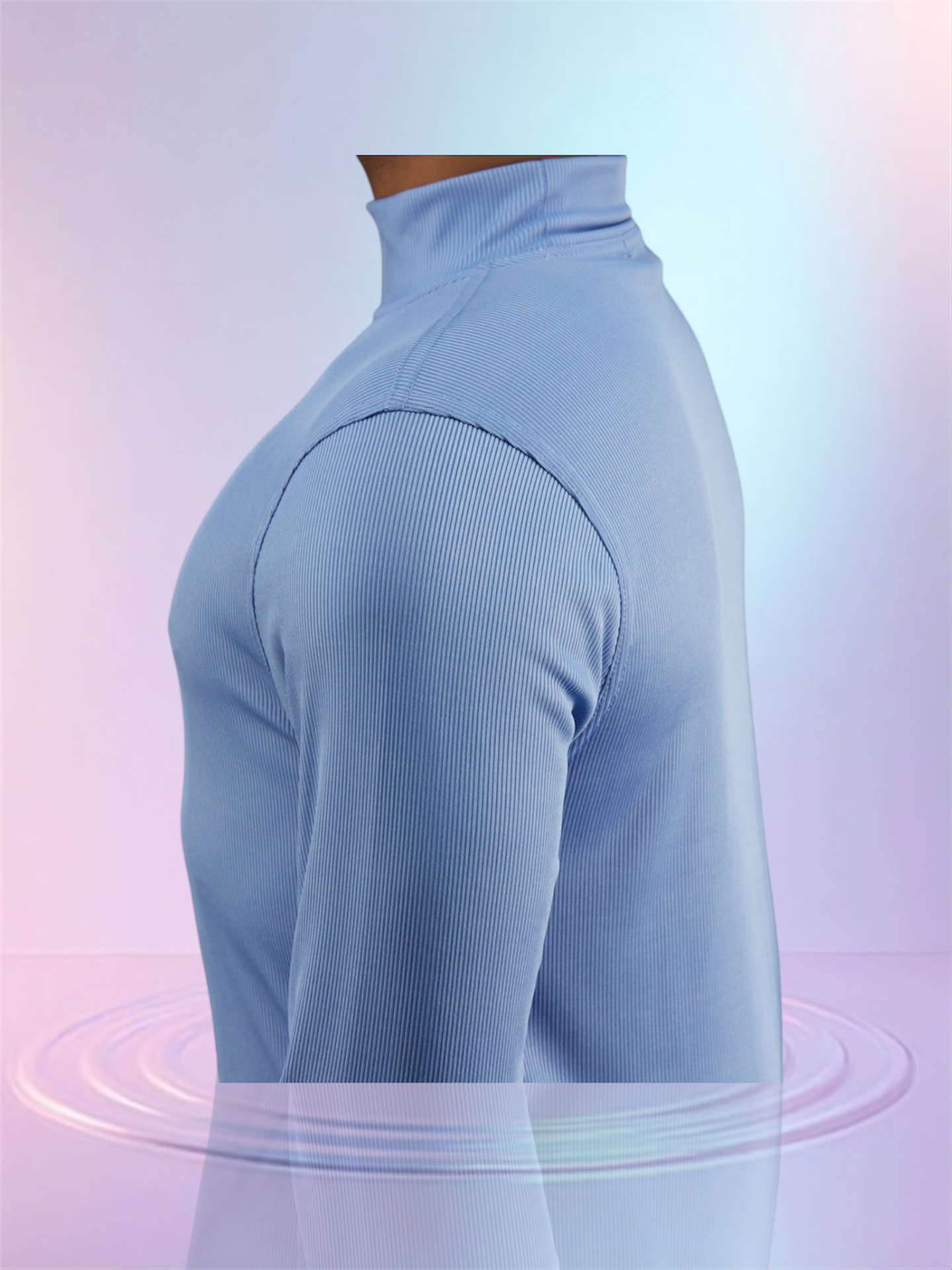 Tulliano Knitted Slim Fit CIRRO Poly/Spendex Crewneck Ocean