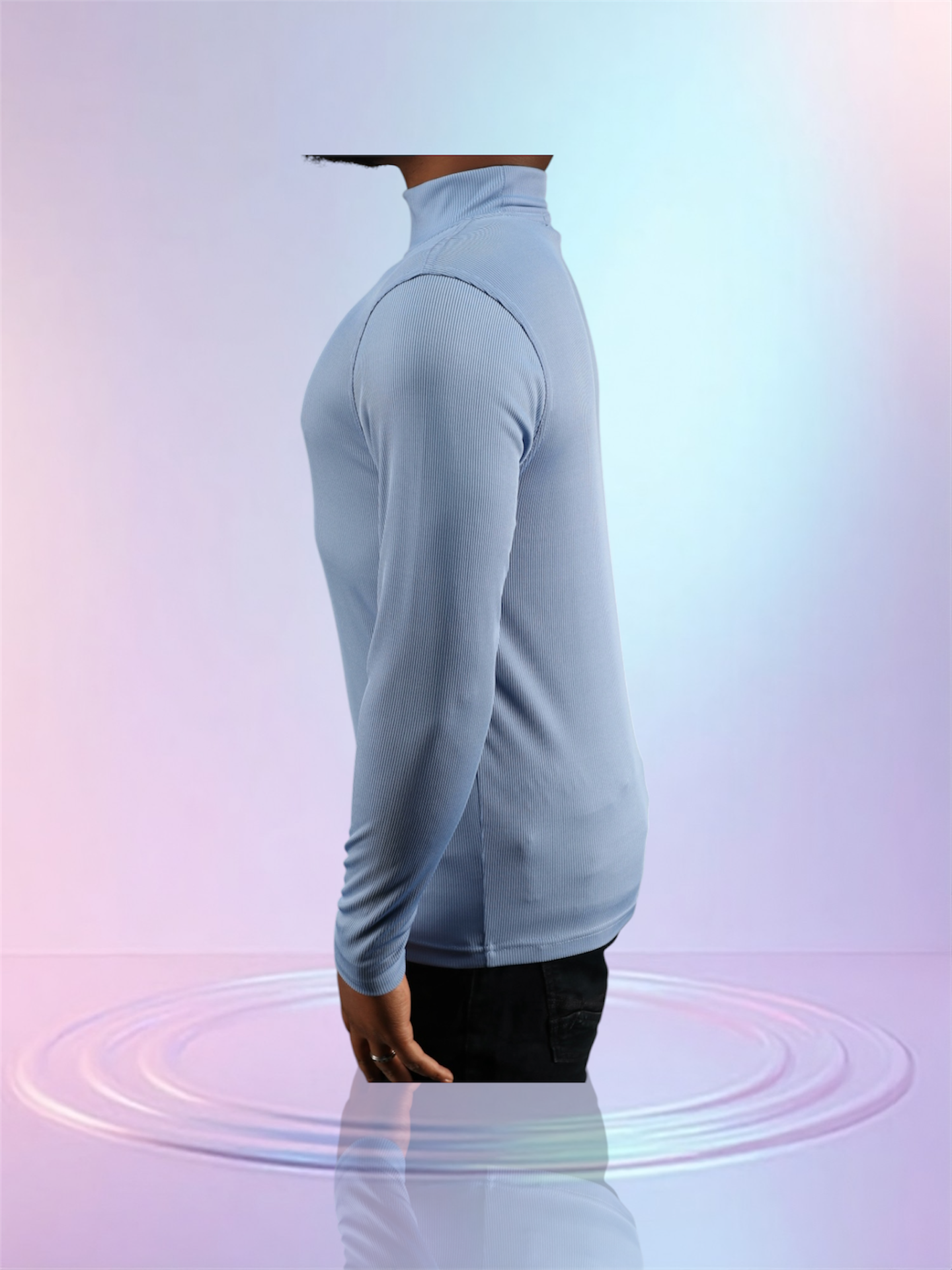 Tulliano Knitted Slim Fit CIRRO Poly/Spendex Crewneck Ocean