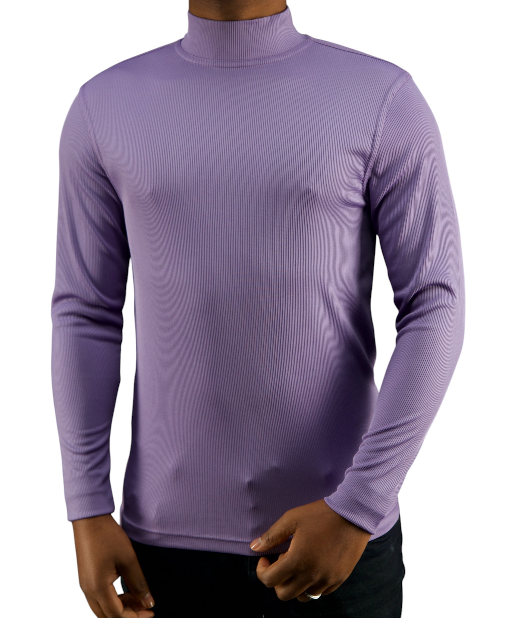 Tulliano Knitted Slim Fit CIRRO Poly/Spendex Crewneck Lavender
