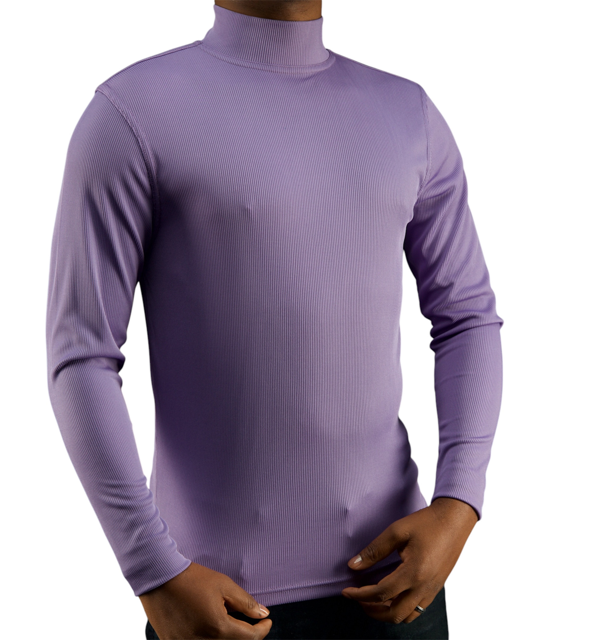 Tulliano Knitted Slim Fit CIRRO Poly/Spendex Crewneck Lavender
