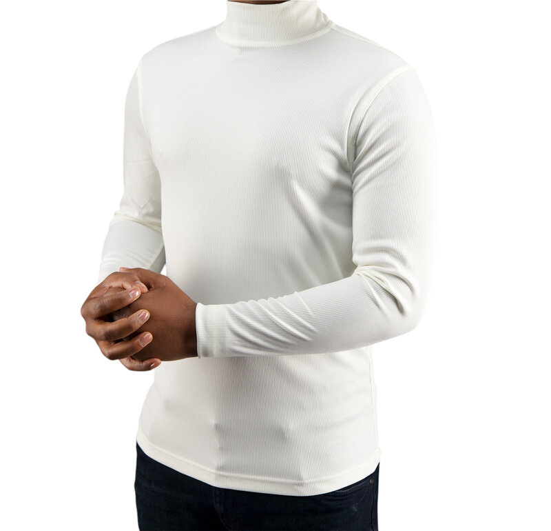 Tulliano Knitted Slim Fit CIRRO Poly/Spendex Crewneck Cream