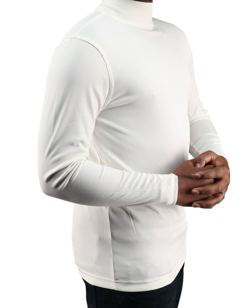 Tulliano Knitted Slim Fit CIRRO Poly/Spendex Crewneck Cream