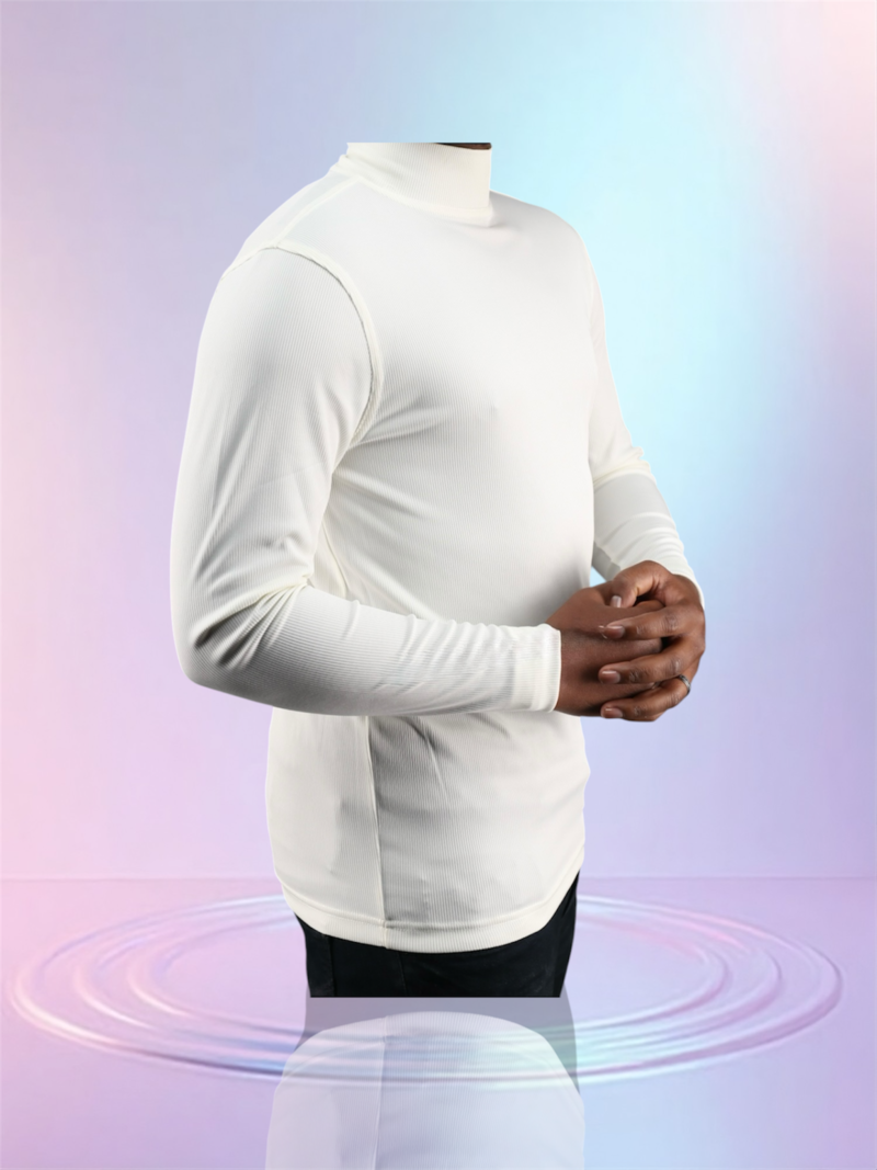 Tulliano Knitted Slim Fit CIRRO Poly/Spendex Crewneck Cream
