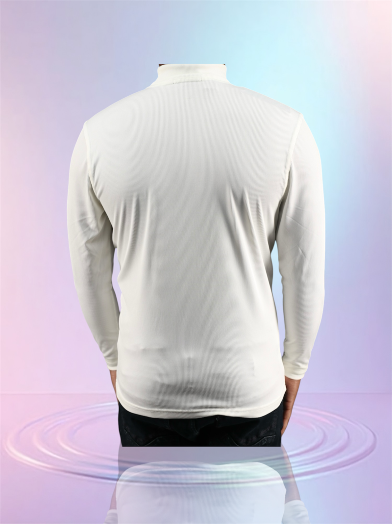 Tulliano Knitted Slim Fit CIRRO Poly/Spendex Crewneck Cream