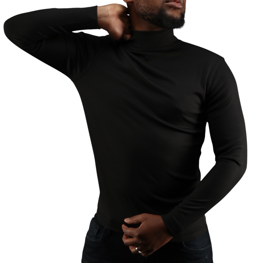 Tulliano Knitted Slim Fit CIRRO Poly/Spendex Crewneck Black