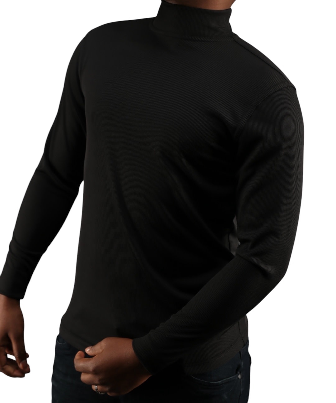 Tulliano Knitted Slim Fit CIRRO Poly/Spendex Crewneck Black