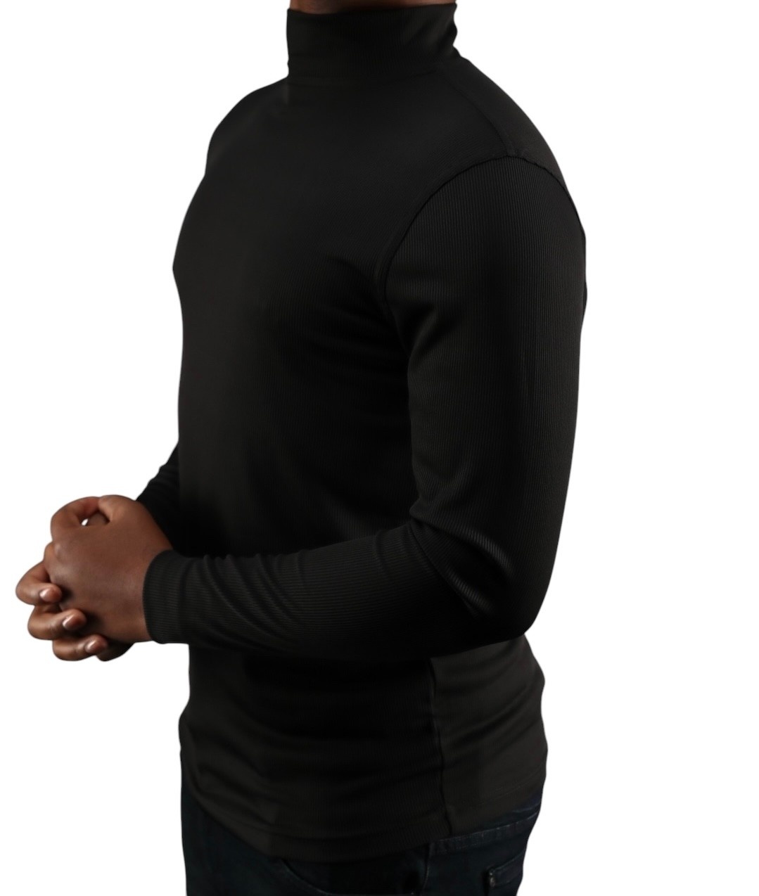 Tulliano Knitted Slim Fit CIRRO Poly/Spendex Crewneck Black