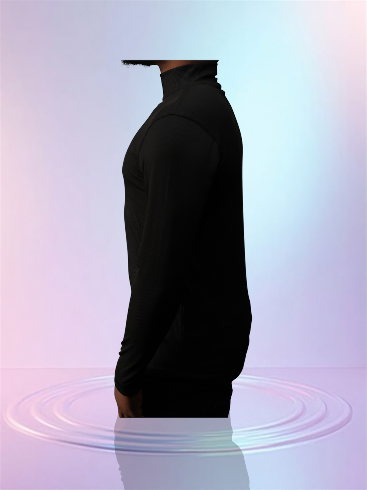 Tulliano Knitted Slim Fit CIRRO Poly/Spendex Crewneck Black