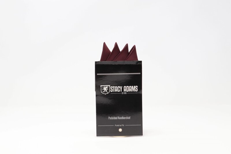 Stacy Adams Pocket Square Premade Stacy Adams 400S-4 Burgundy