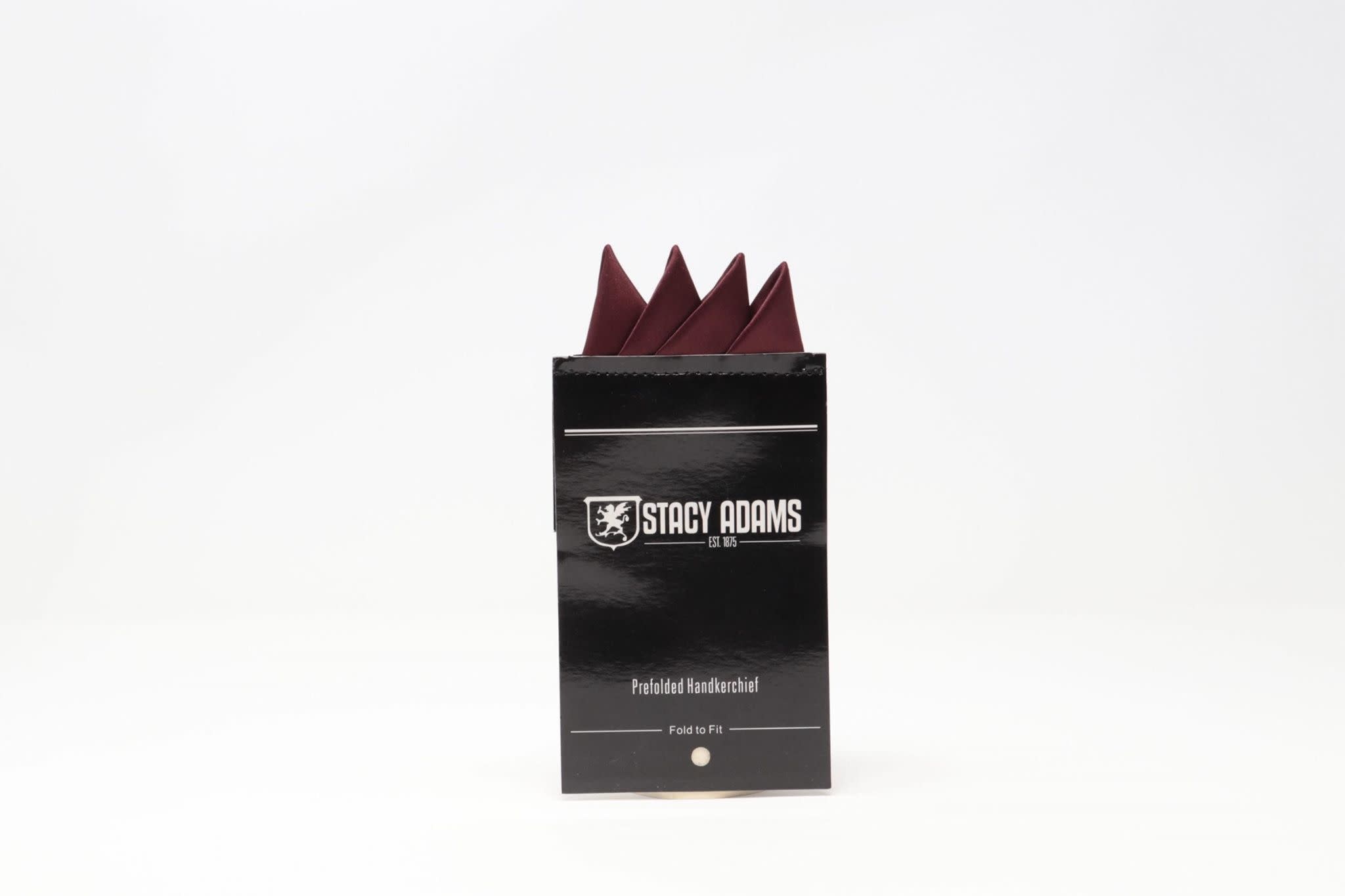 Stacy Adams Pocket Square Premade Stacy Adams 400S-4 Burgundy
