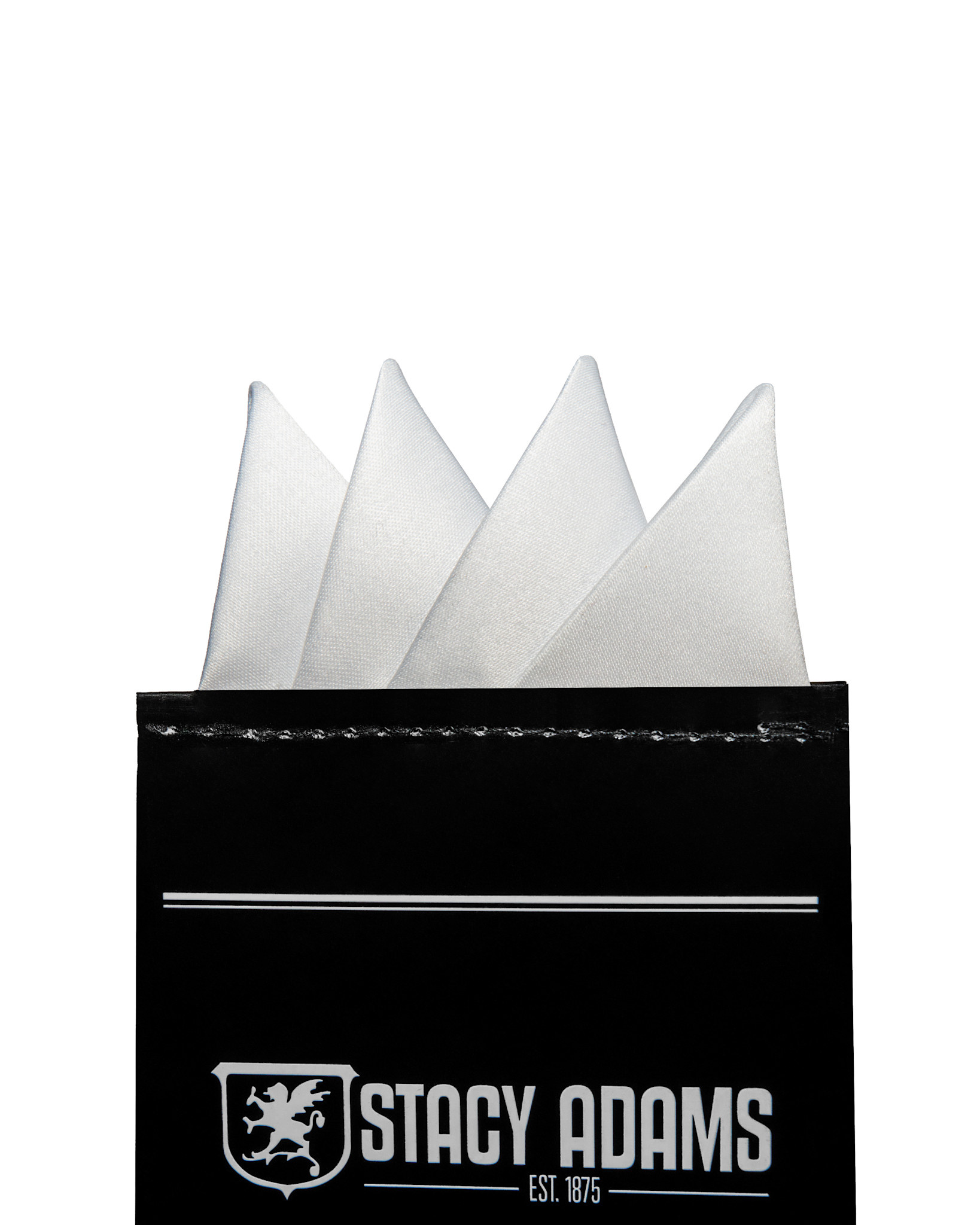 Stacy Adams Pocket Square Premade Stacy Adams 400S-10 White