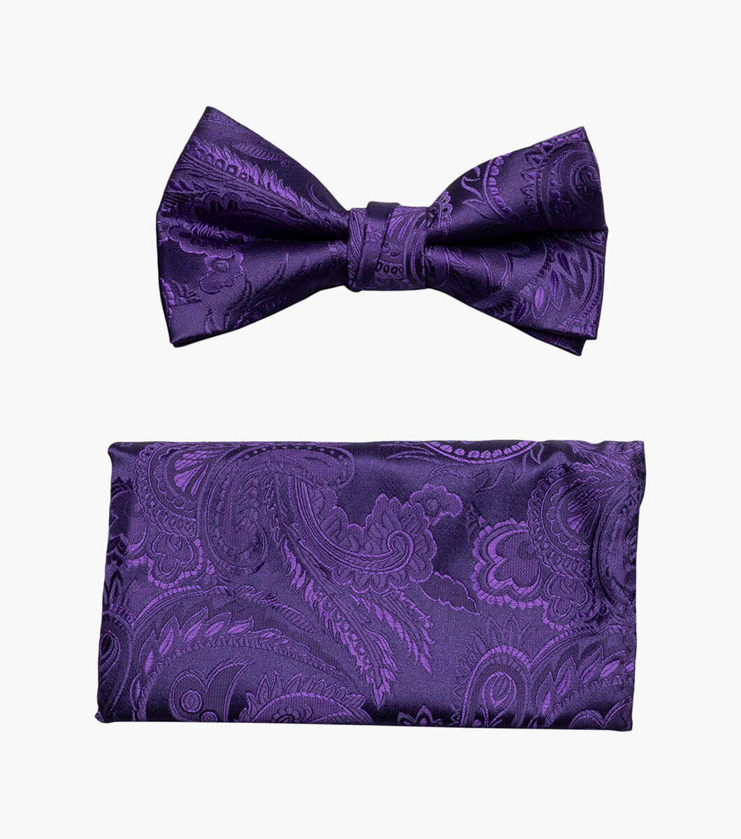 Stacy Adams Bow Tie Paisley SB276- 03 Purple