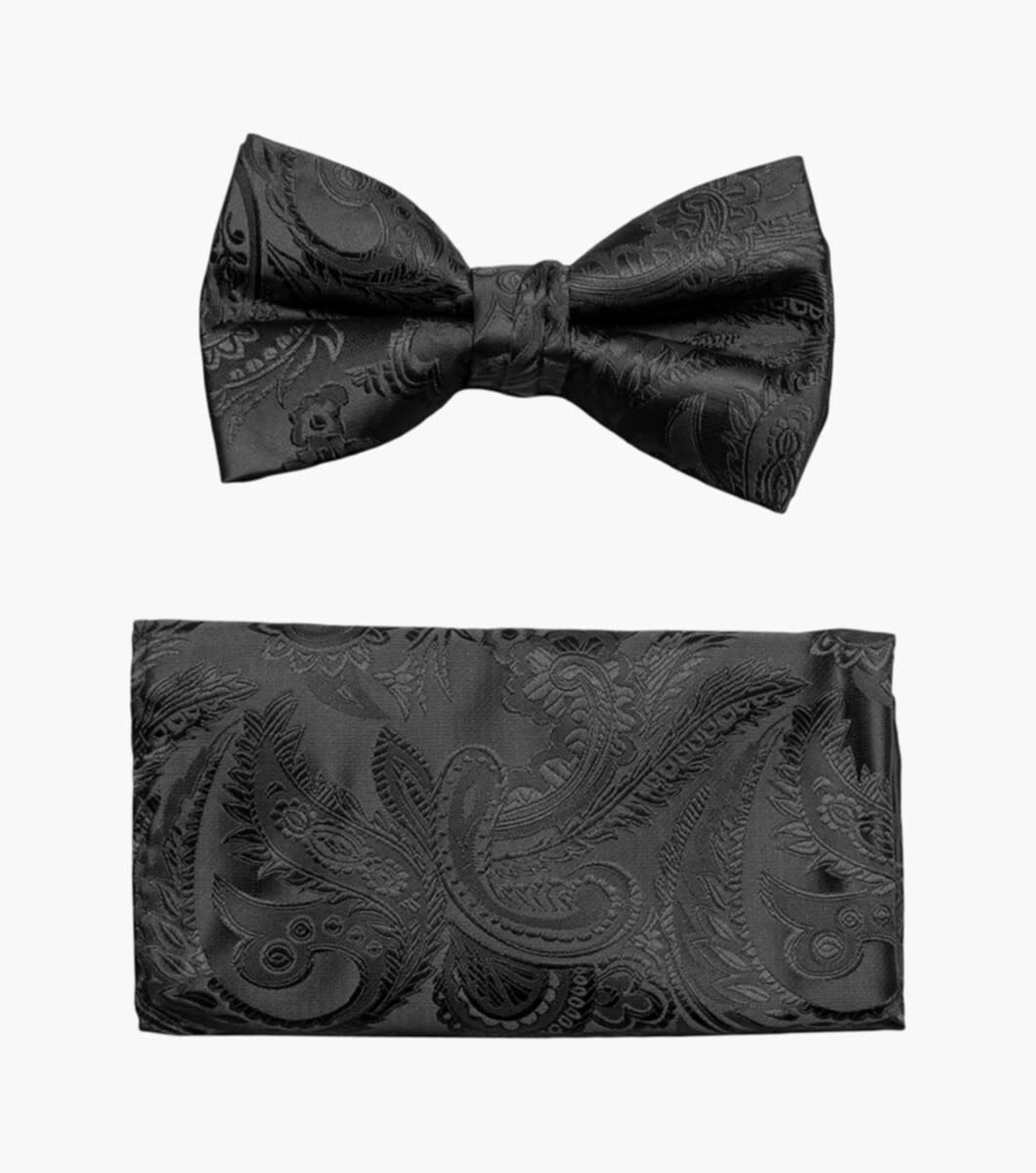 Stacy Adams Bow Tie Paisley SB276- 04 Black