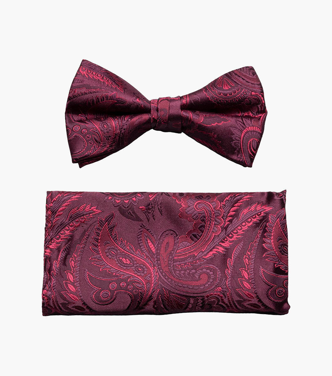 Stacy Adams Bow Tie Paisley SB276- 05 Burgundy