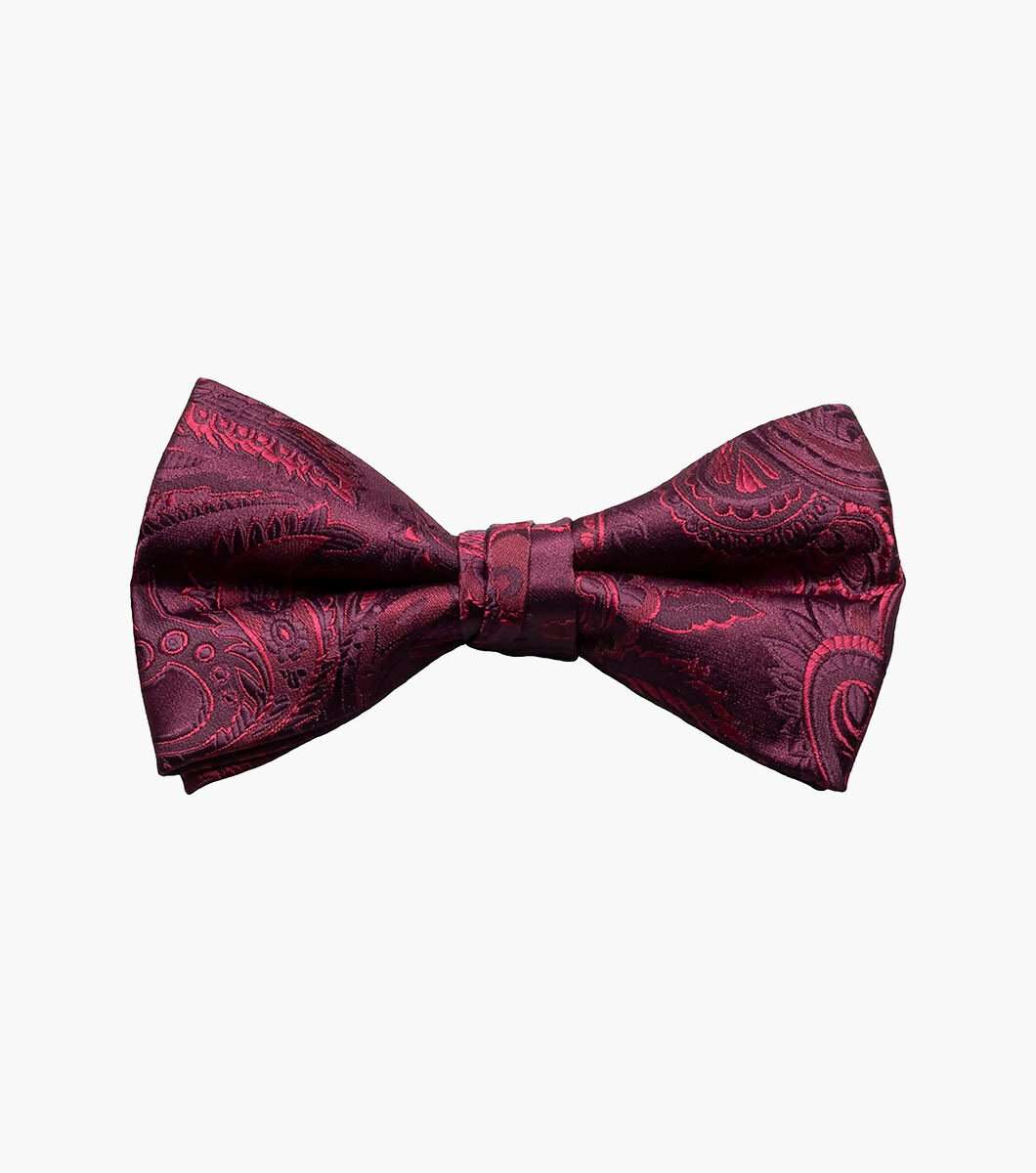 Stacy Adams Bow Tie Paisley SB276- 05 Burgundy