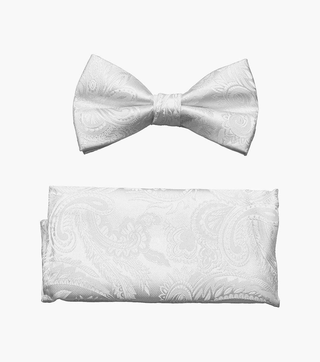 Stacy Adams Bow Tie Paisley SB276- 07 White