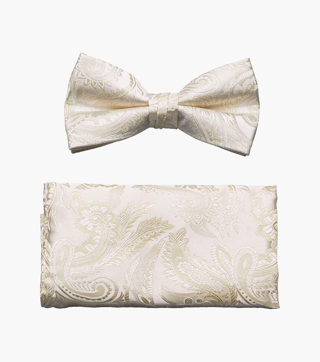 Stacy Adams Bow Tie Paisley SB276- 09 Bone