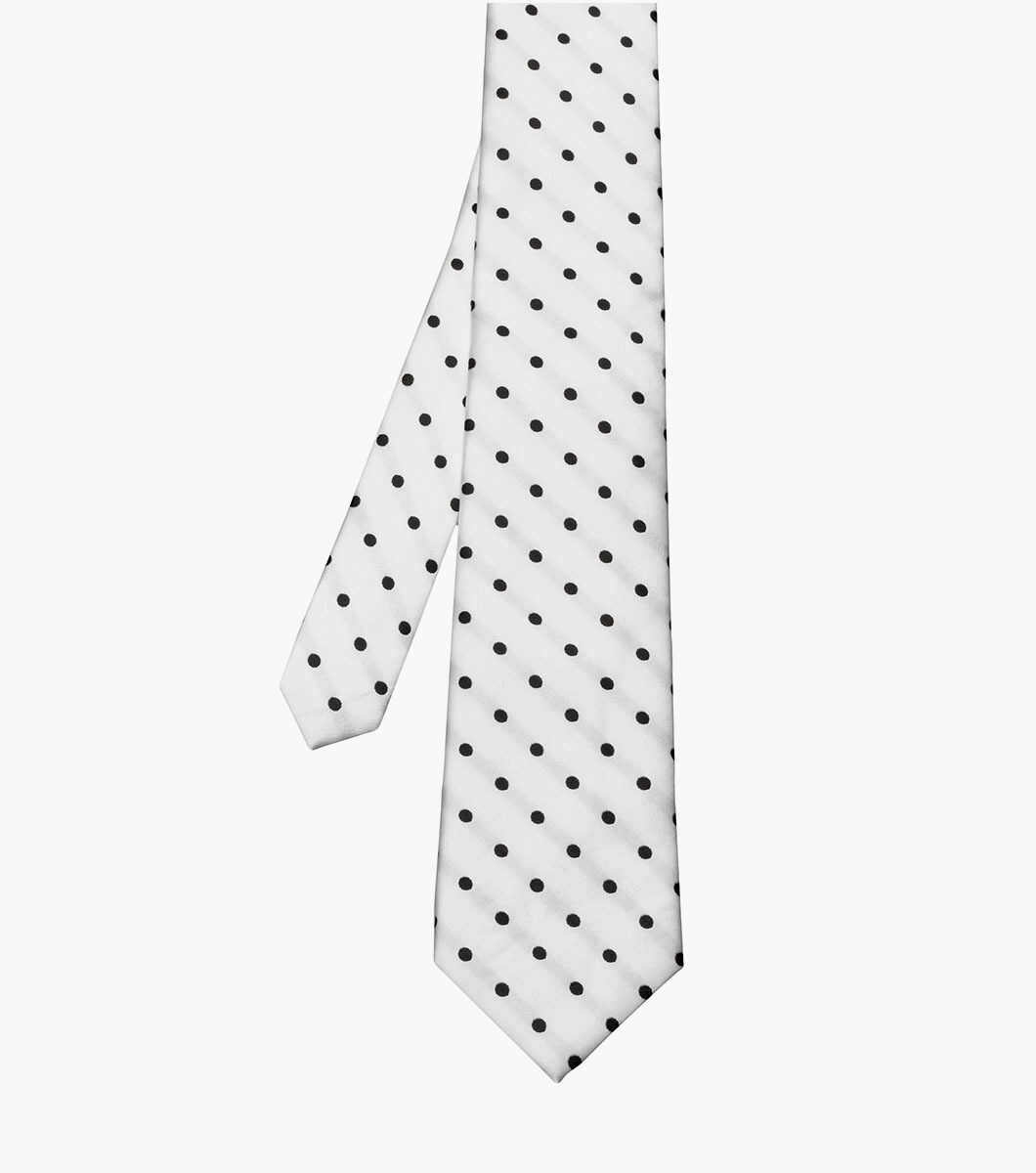 Stacy Adams Tie Stacy Adams Reg PolkaDot sa402-8 White