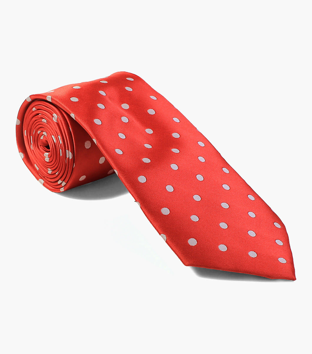 Stacy Adams Tie Stacy Adams Reg PolkaDot sa402-5 F. Red