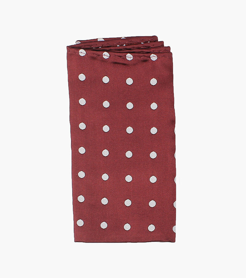 Stacy Adams Tie Stacy Adams Reg PolkaDot sa402-4 Burgundy