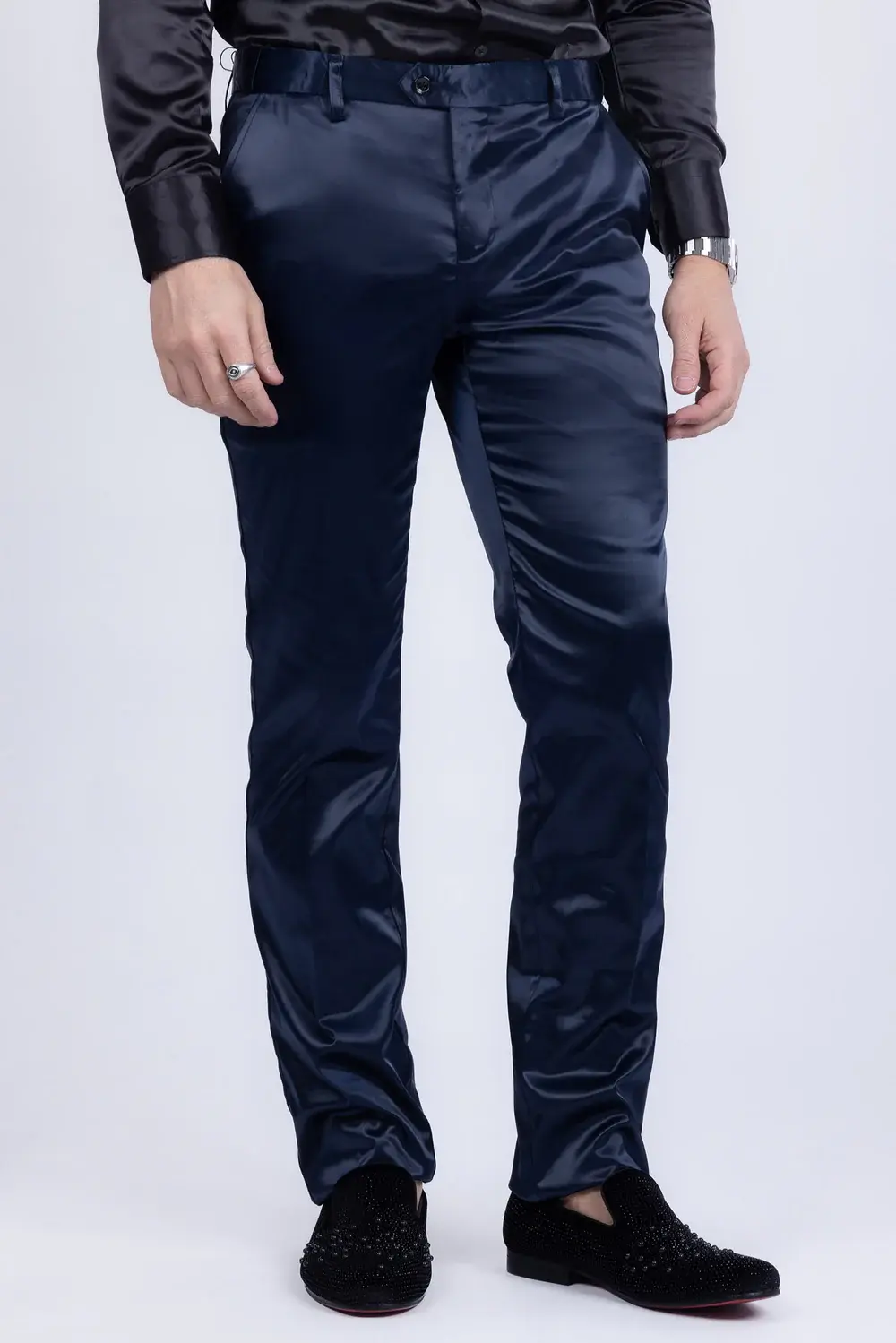 Vinci International Group Corp Pants ous-st Solid Stretch Sateen Ultra Slim