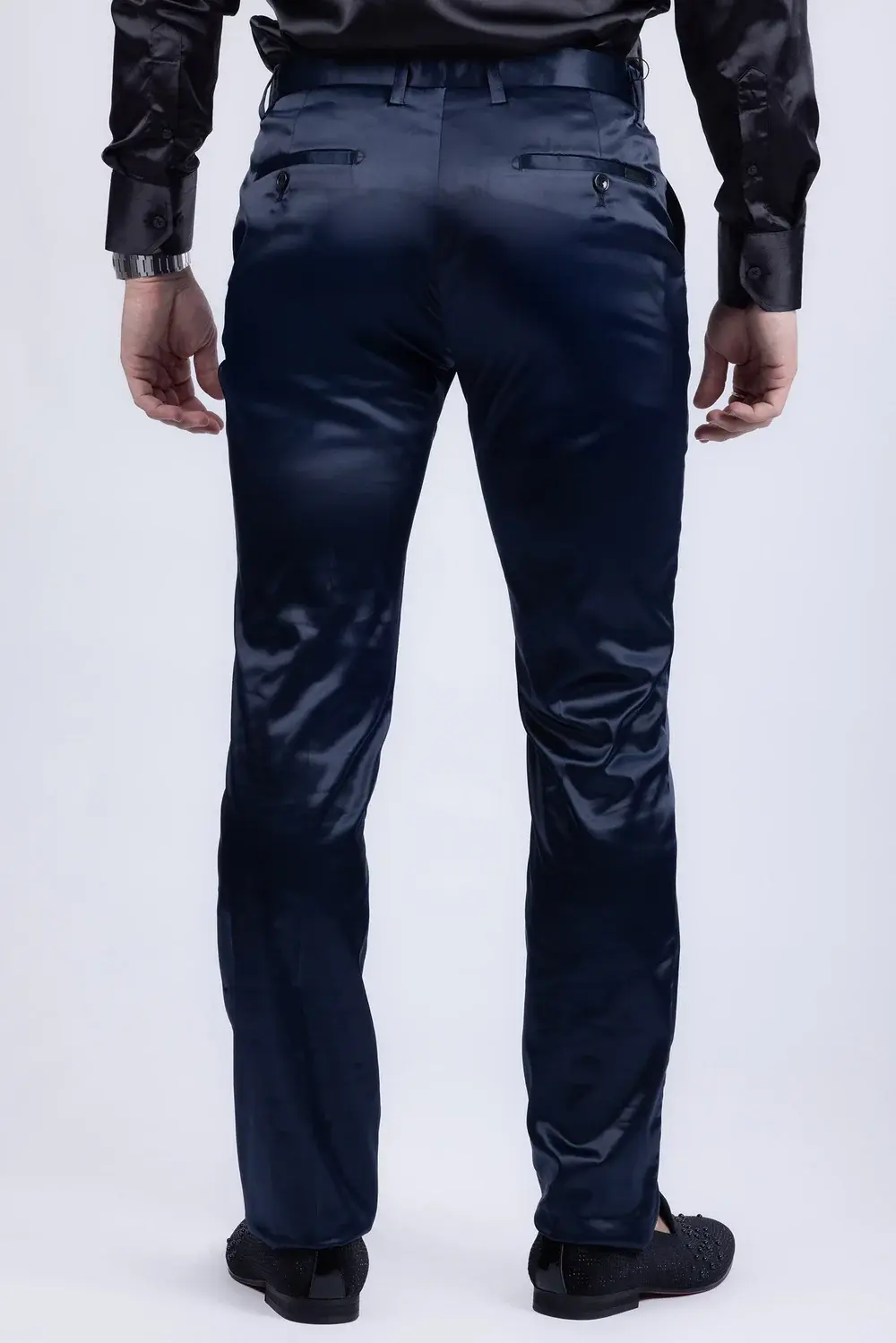 Vinci International Group Corp Pants ous-st Solid Stretch Sateen Ultra Slim