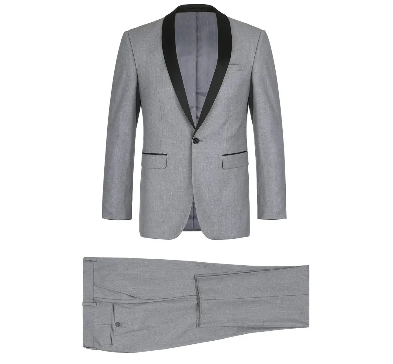 Renoir Novara Tux Shawl Lapel Slim Fit 202-2 Light Gray