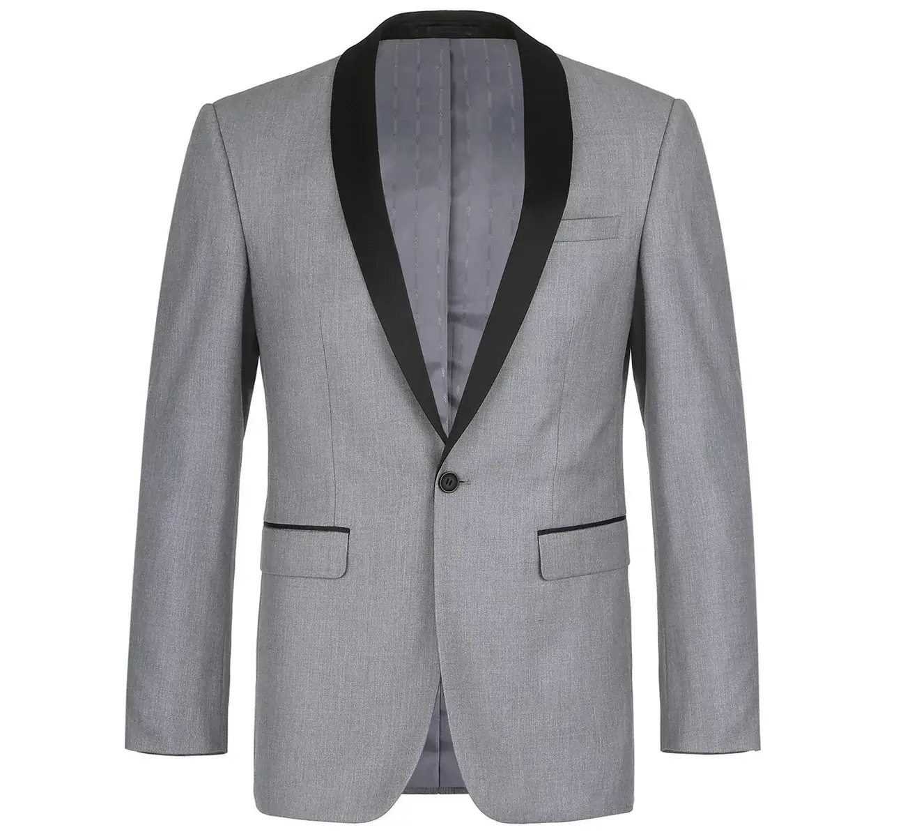 Renoir Novara Tux Shawl Lapel Slim Fit 202-2 Light Gray