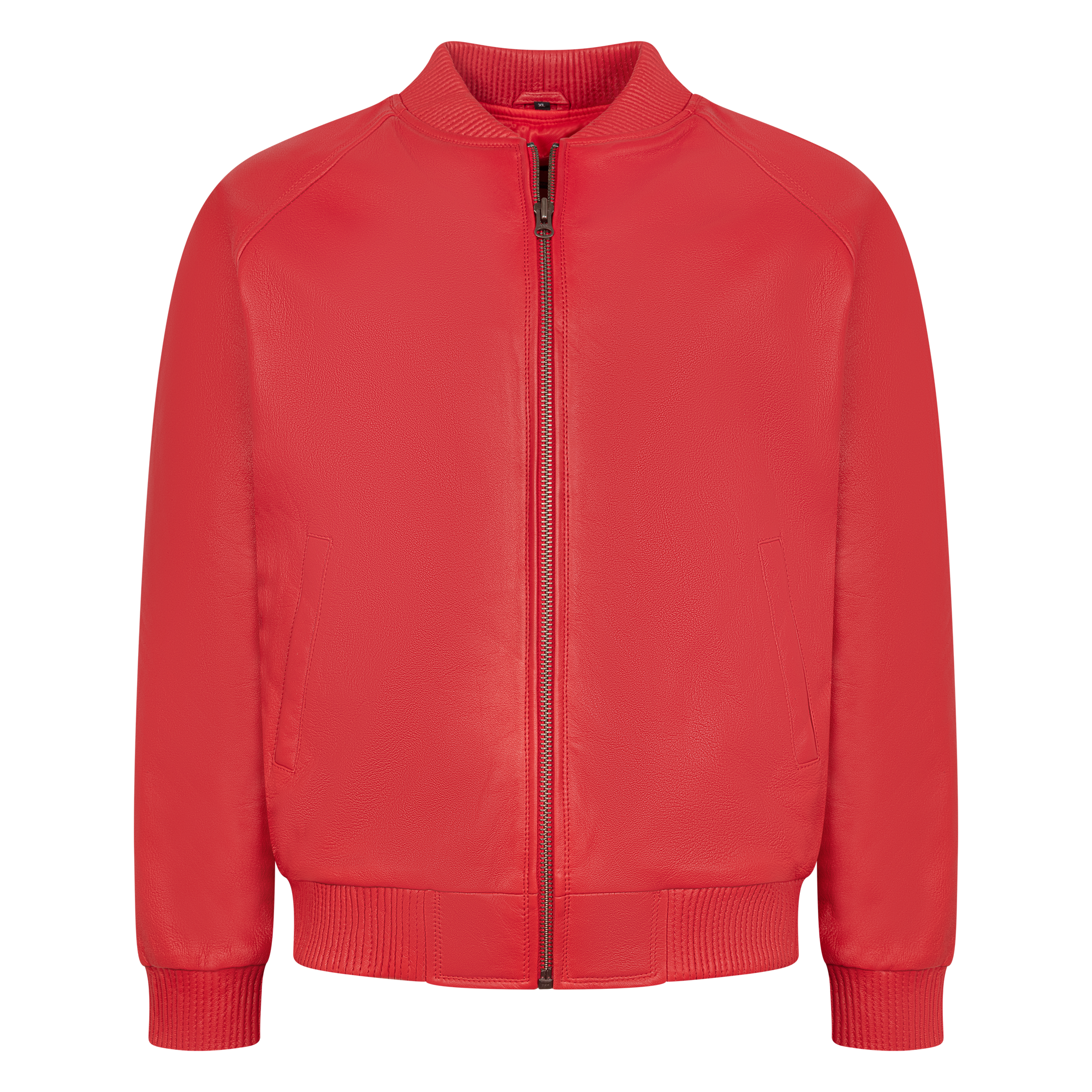jackwood Genuine Lambskin Leather Baseball Varsity Jacket 1051 Red