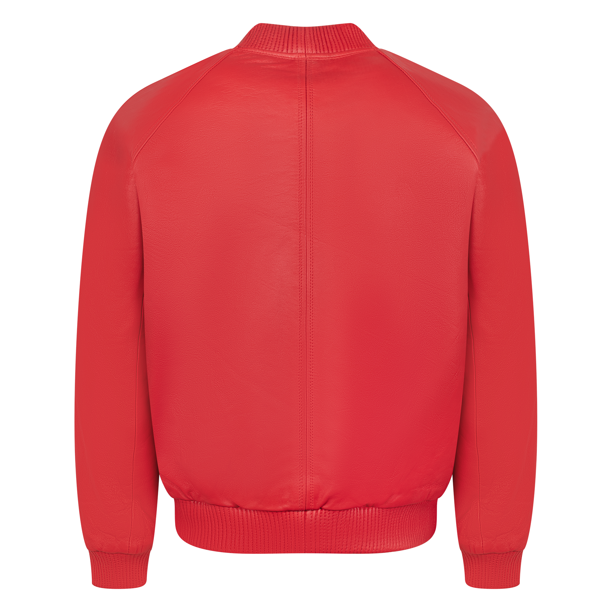 jackwood Genuine Lambskin Leather Baseball Varsity Jacket 1051 Red