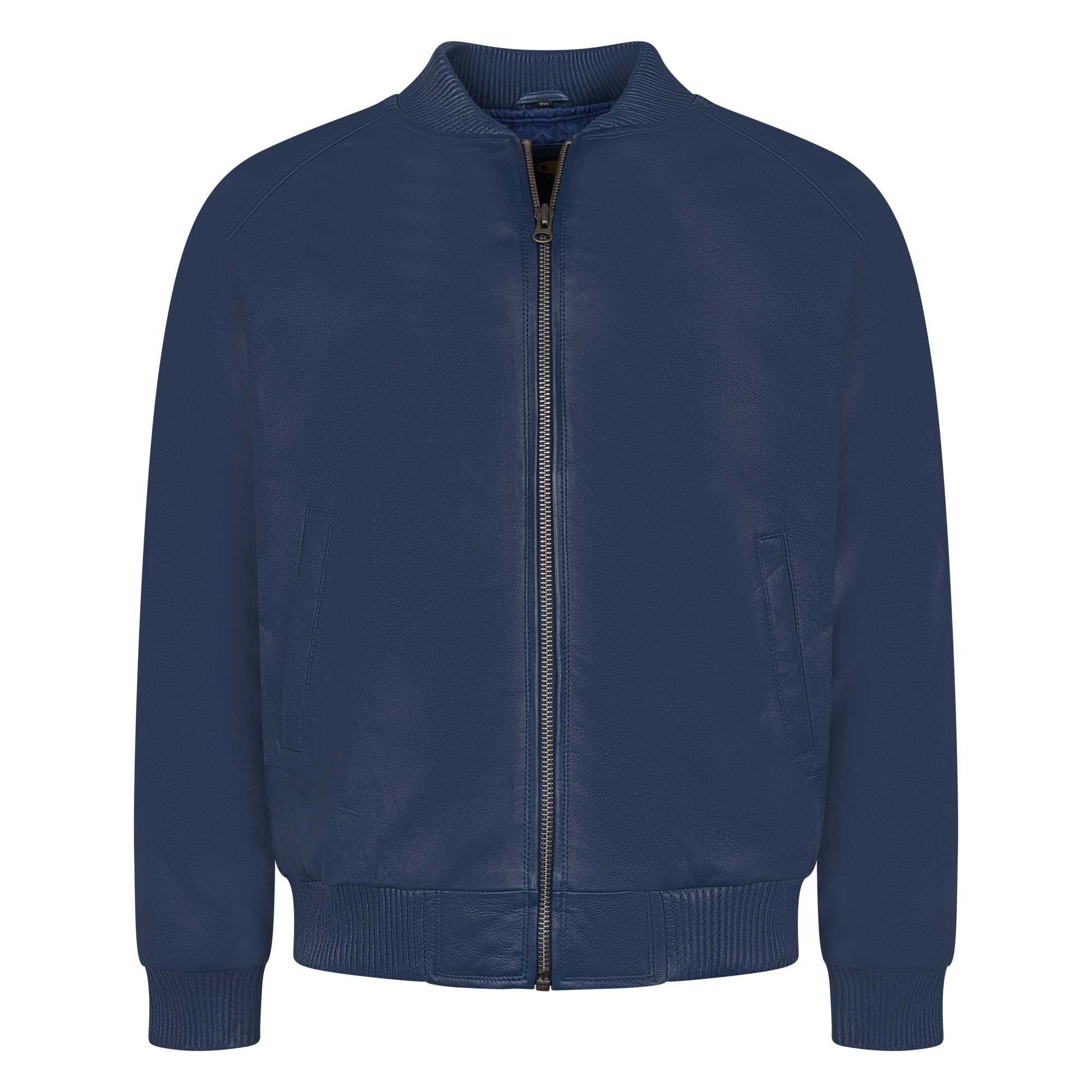 jackwood Genuine Lambskin Leather Baseball Varsity Jacket 1051 Navy