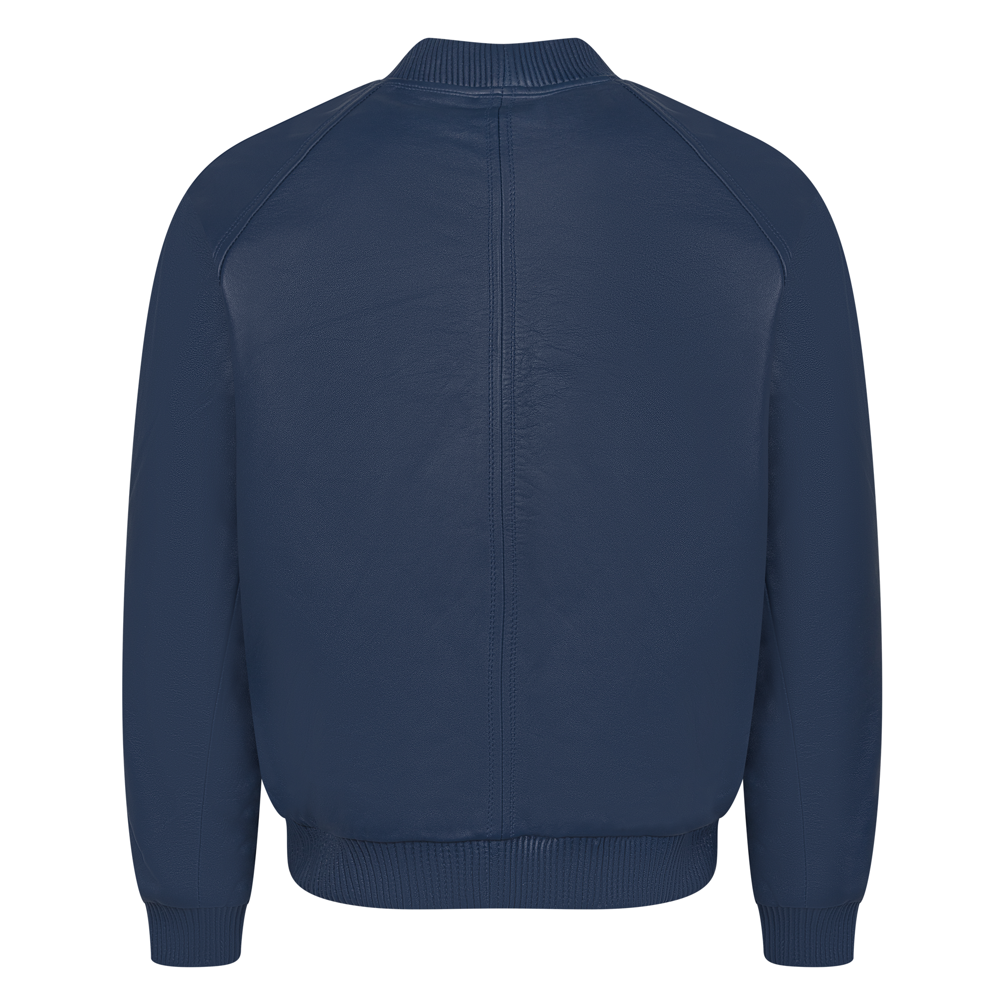 jackwood Genuine Lambskin Leather Baseball Varsity Jacket 1051 Navy