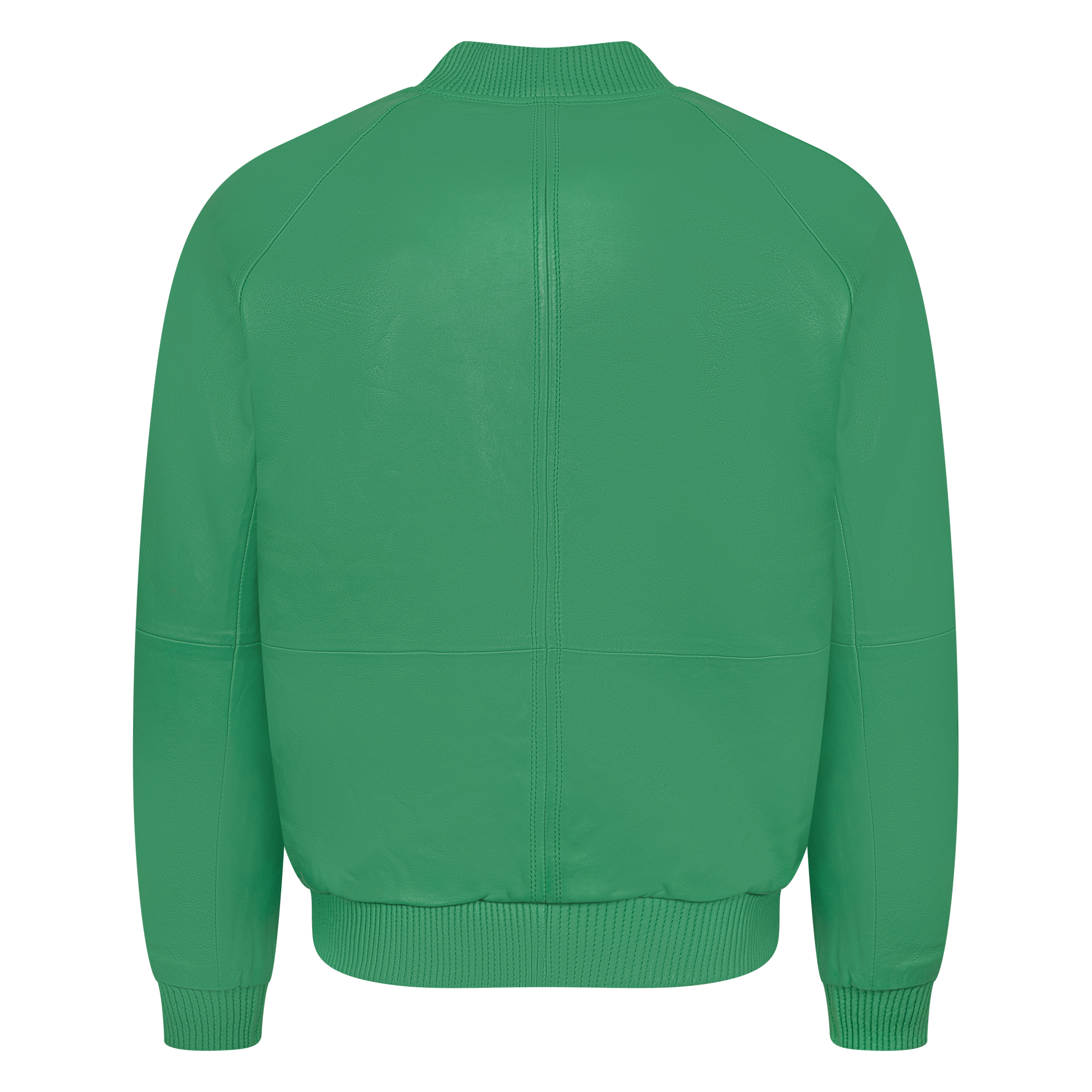 jackwood Genuine Lambskin Leather Baseball Varsity Jacket 1051 Green