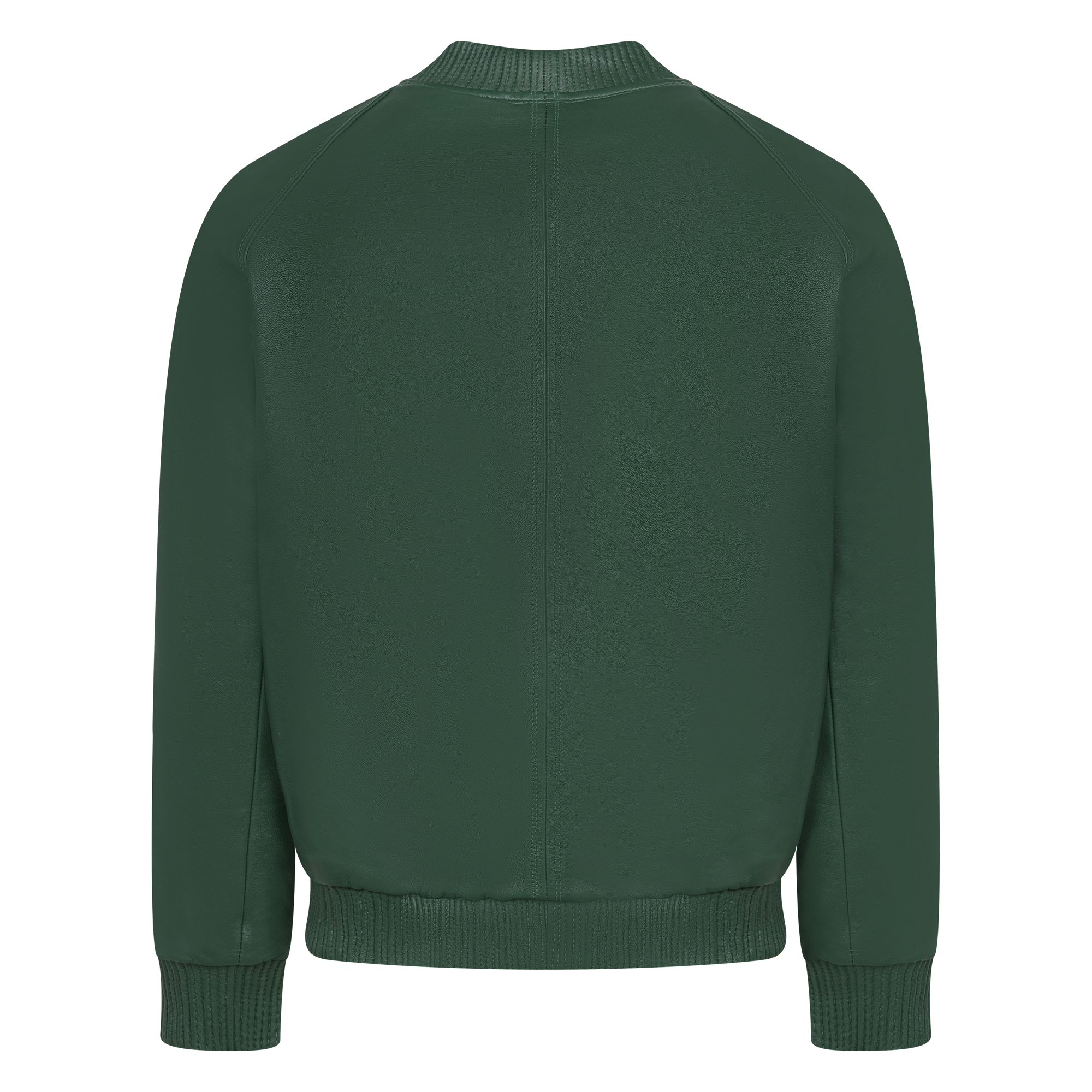 jackwood Genuine Lambskin Leather Baseball Varsity Jacket 1051 Emerald Green
