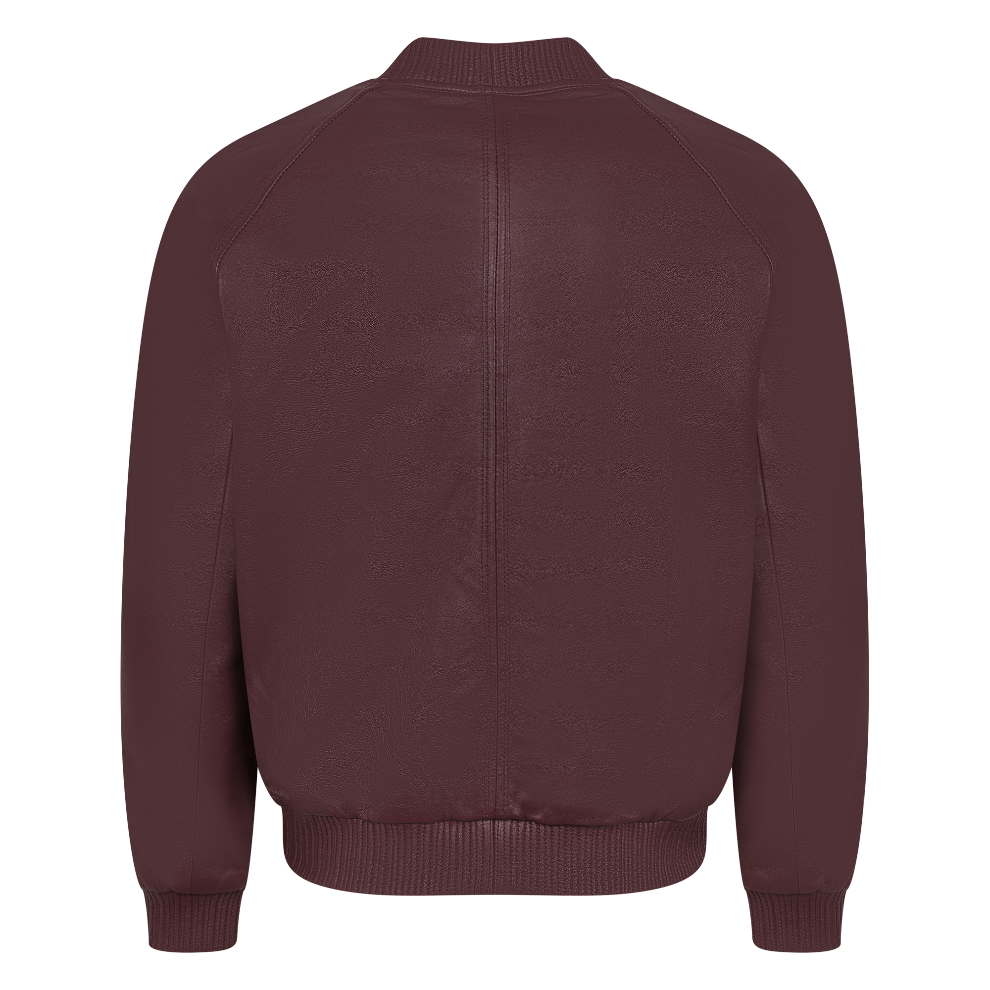 jackwood Genuine Lambskin Leather Baseball Varsity Jacket 1051 Burgundy
