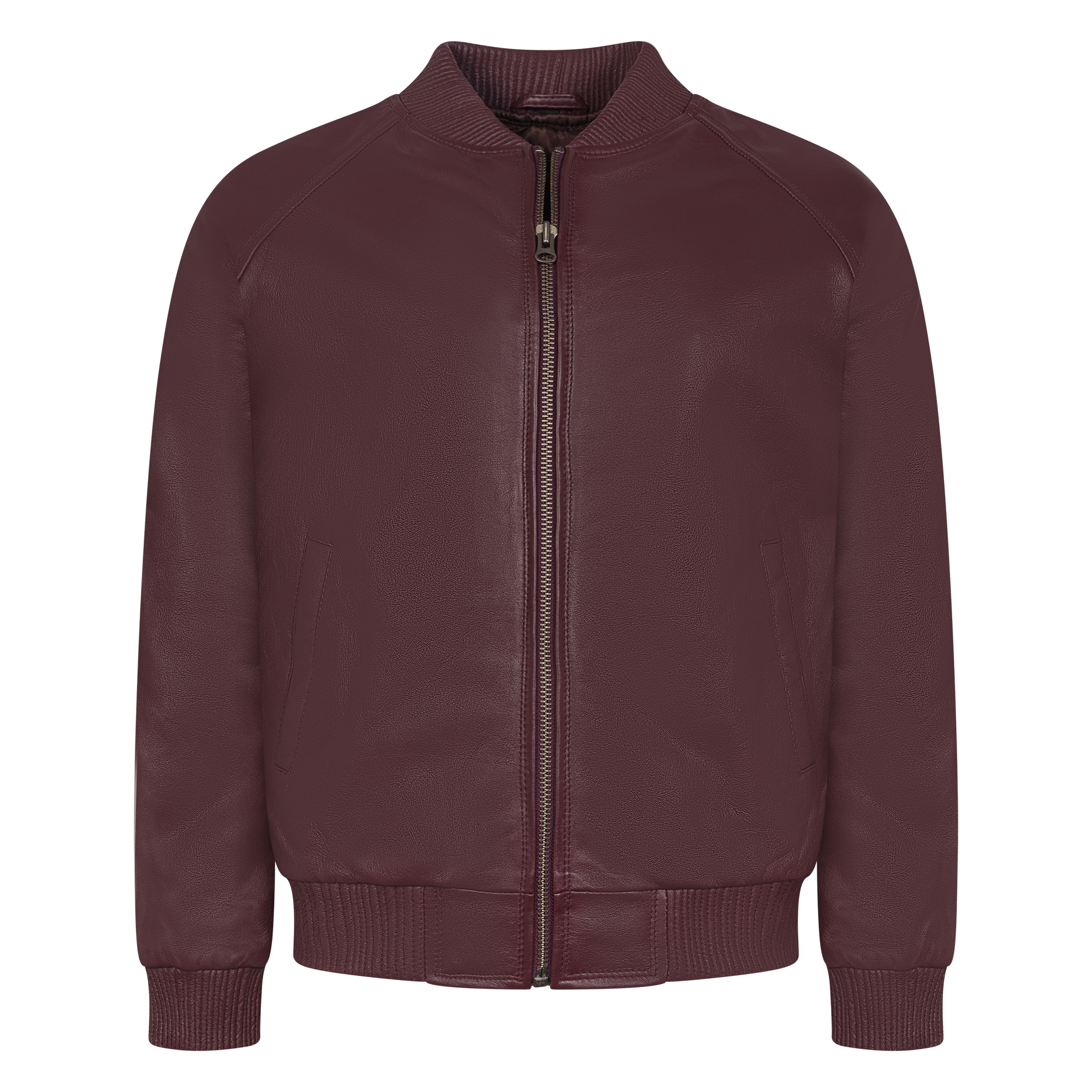 jackwood Genuine Lambskin Leather Baseball Varsity Jacket 1051 Burgundy