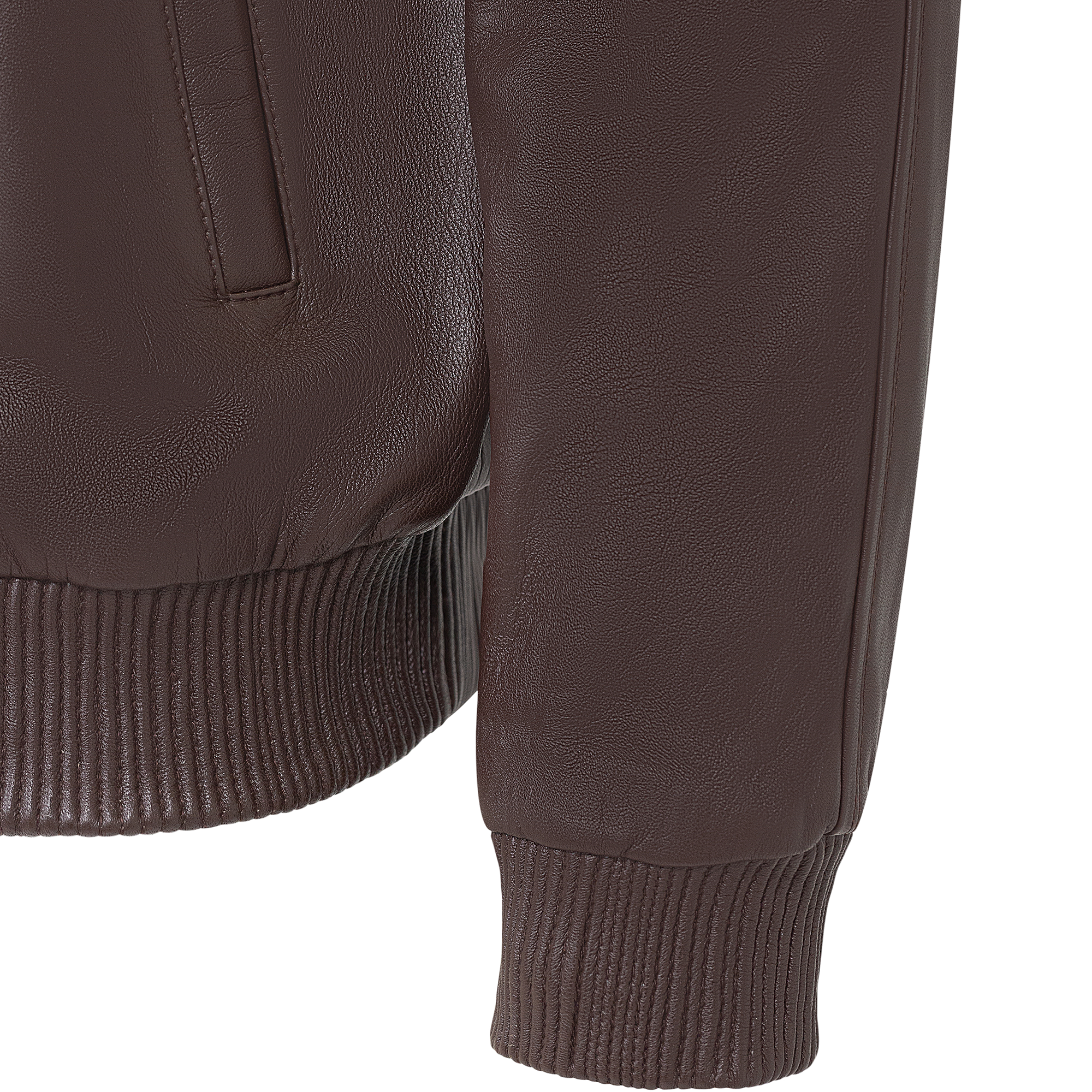 jackwood Genuine Lambskin Leather Baseball Varsity Jacket 1051 Brown