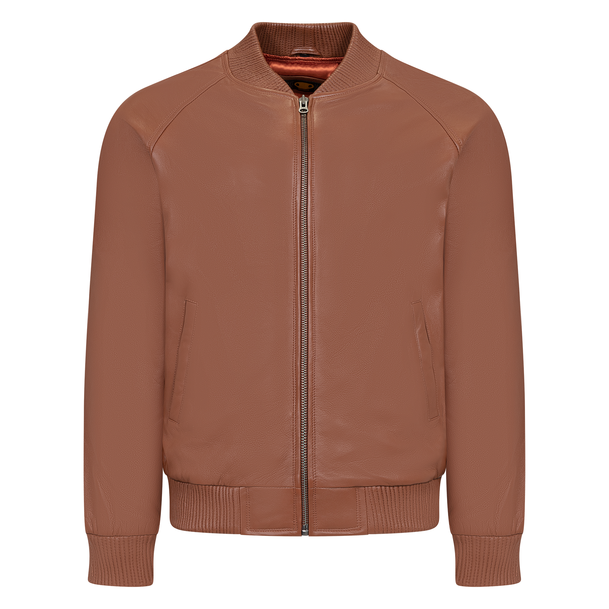 jackwood Genuine Lambskin Leather Baseball Varsity Jacket 1051 Brick