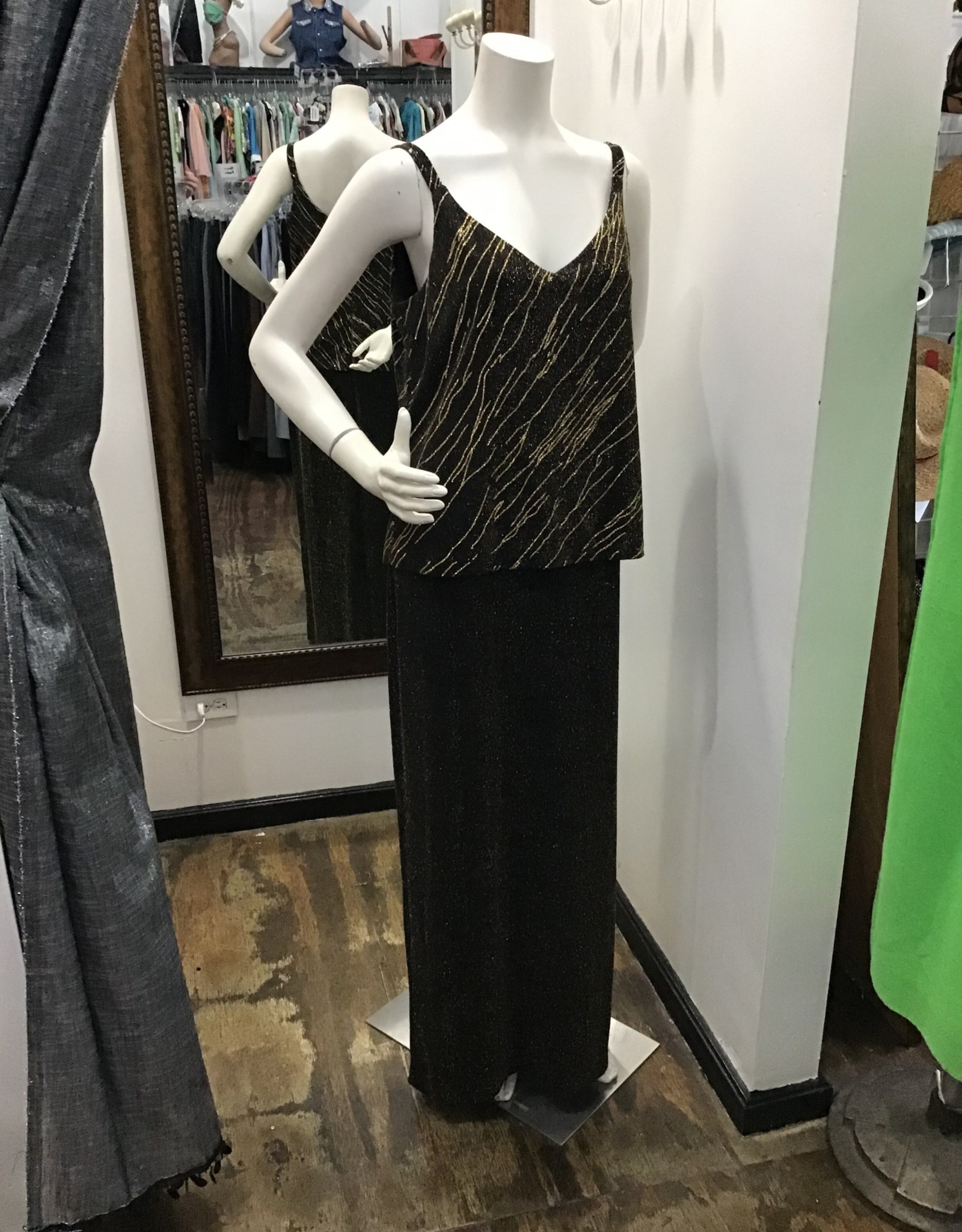 Alex Evenings Alex Evenings 90's evening dress gold and black