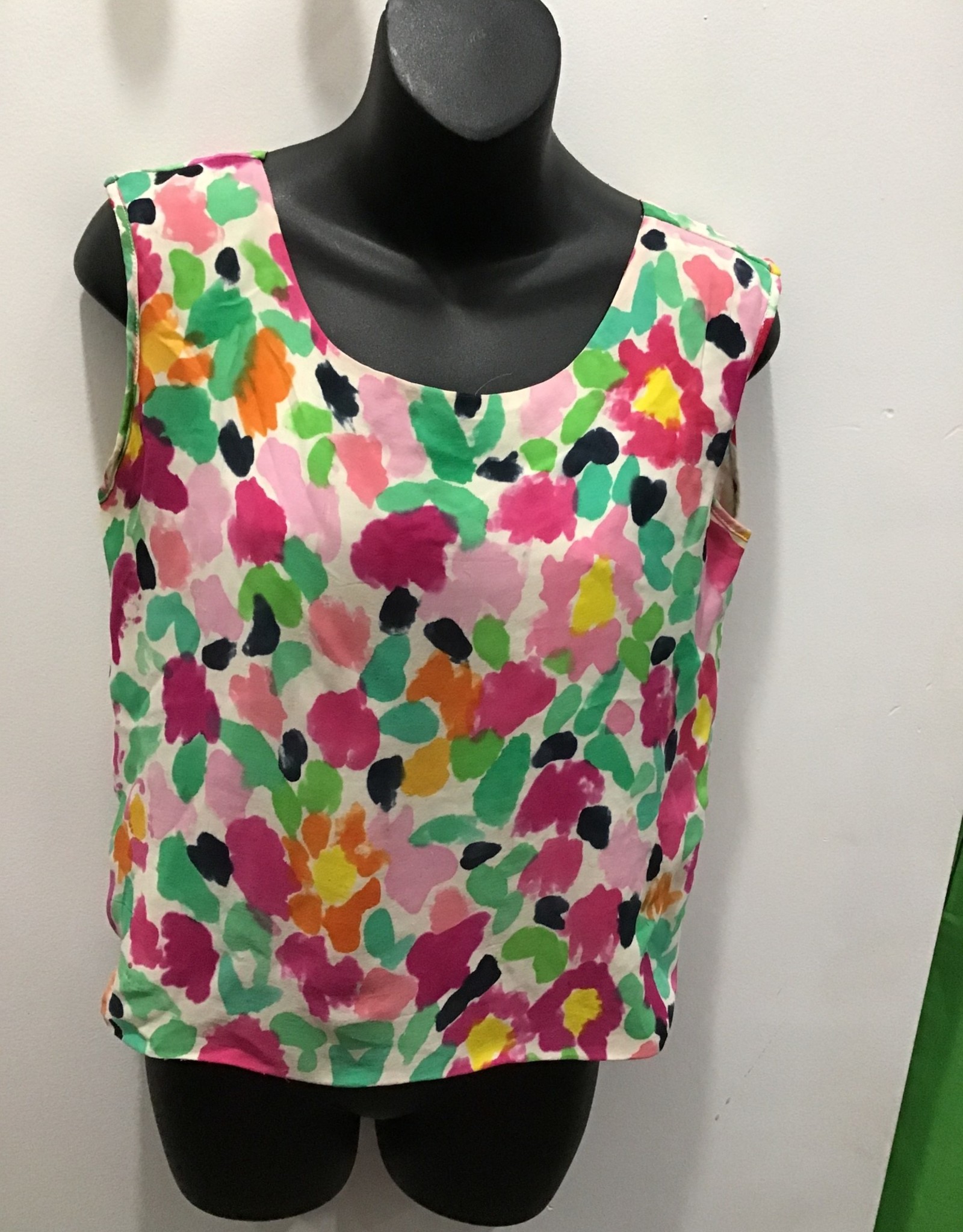 Devick 50's hand painted silk top